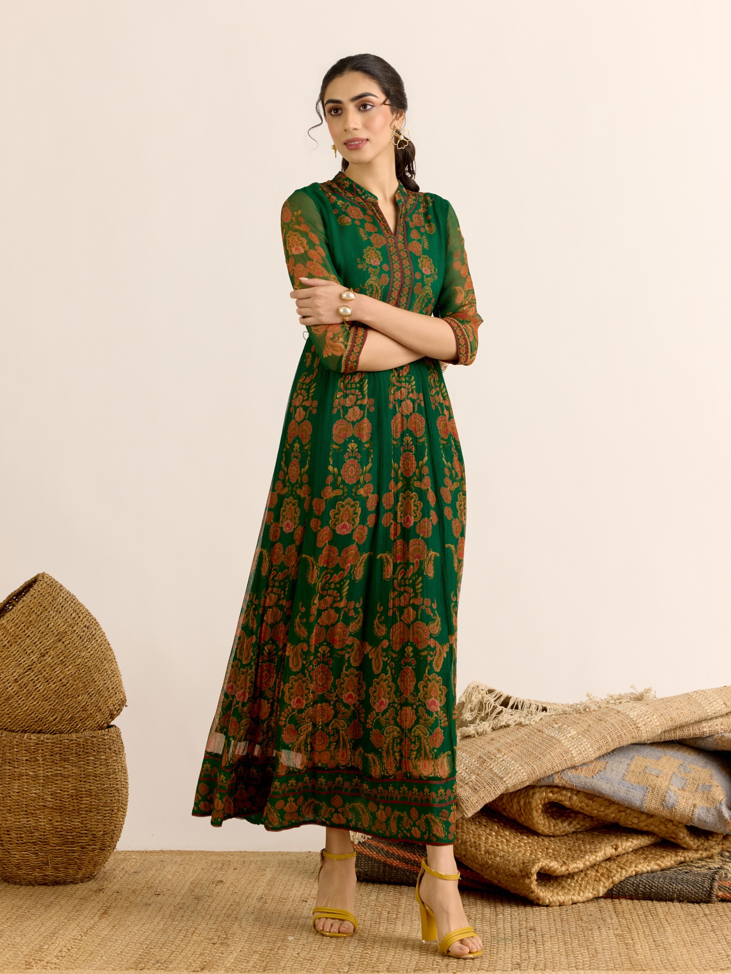 Green Garima Long Dress