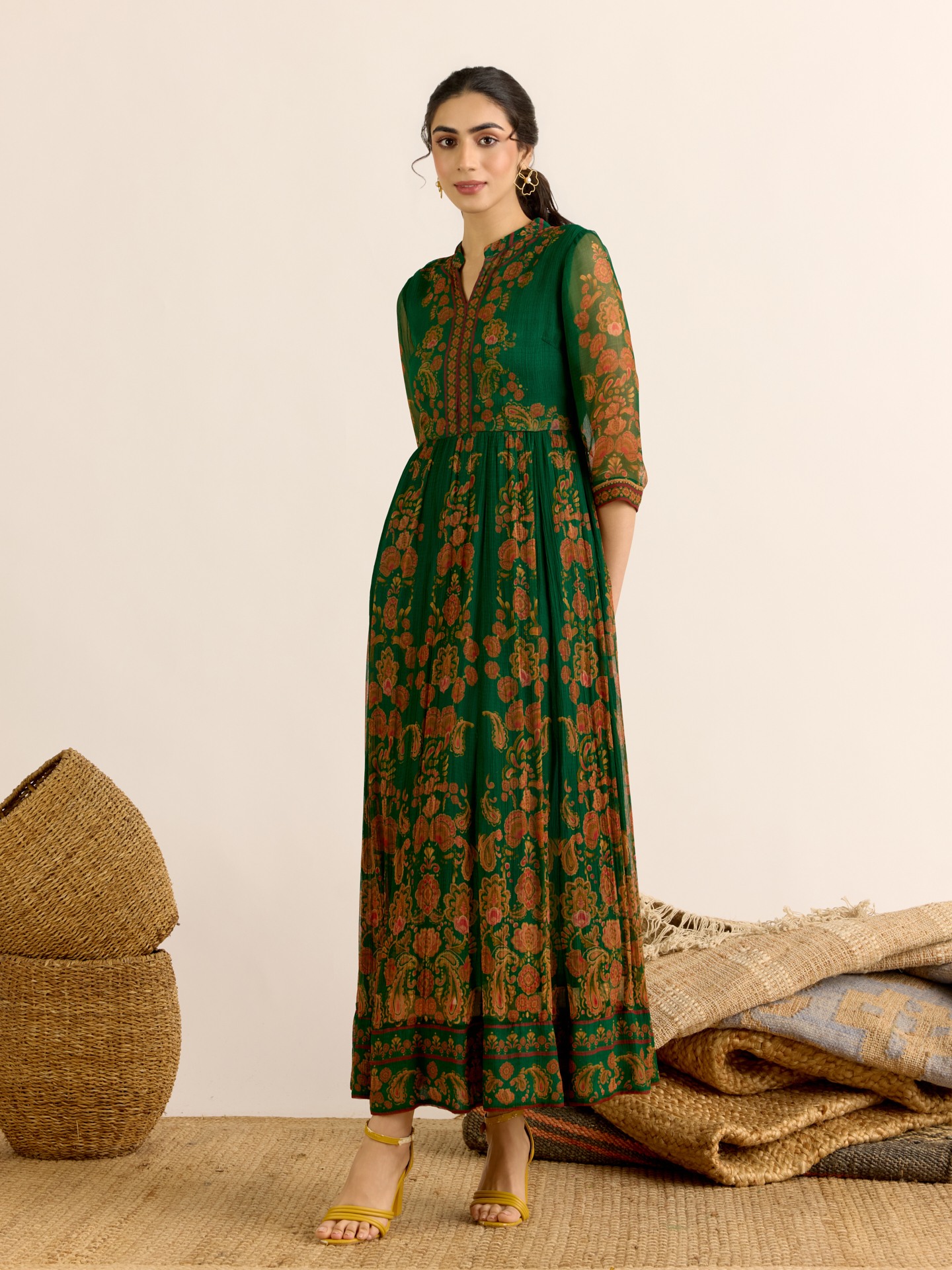Green Garima Long Dress