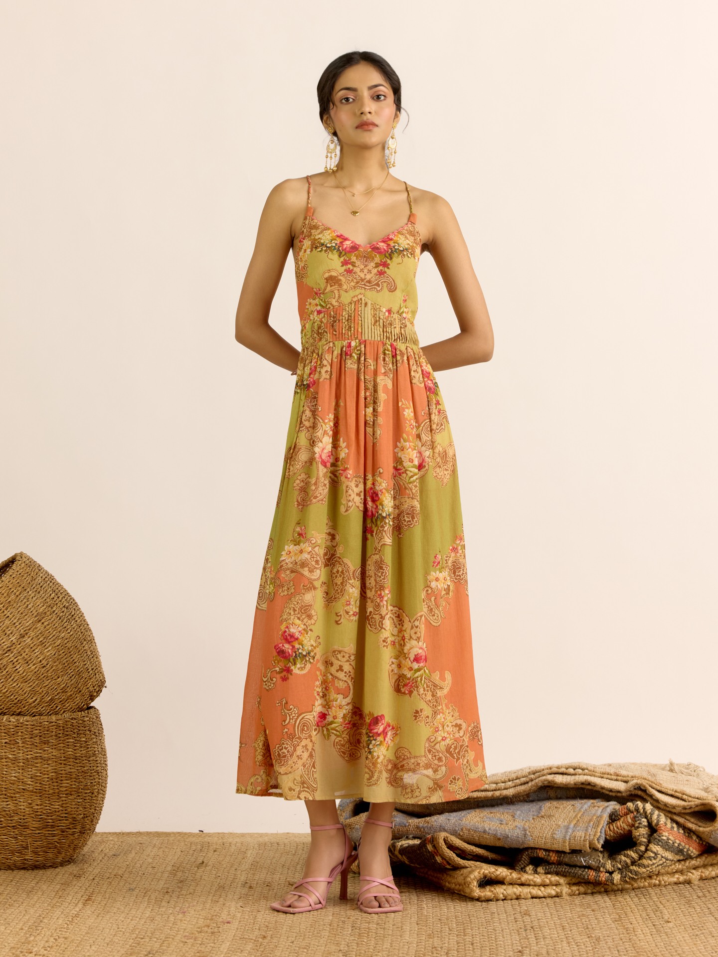 Green Sahas Long Dress