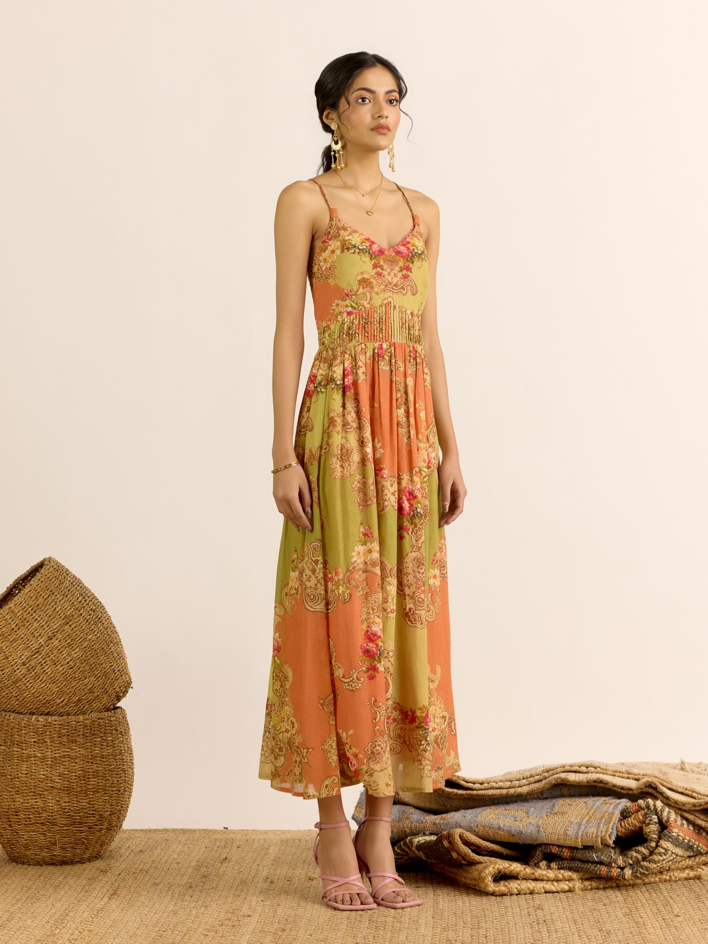 Green Sahas Long Dress