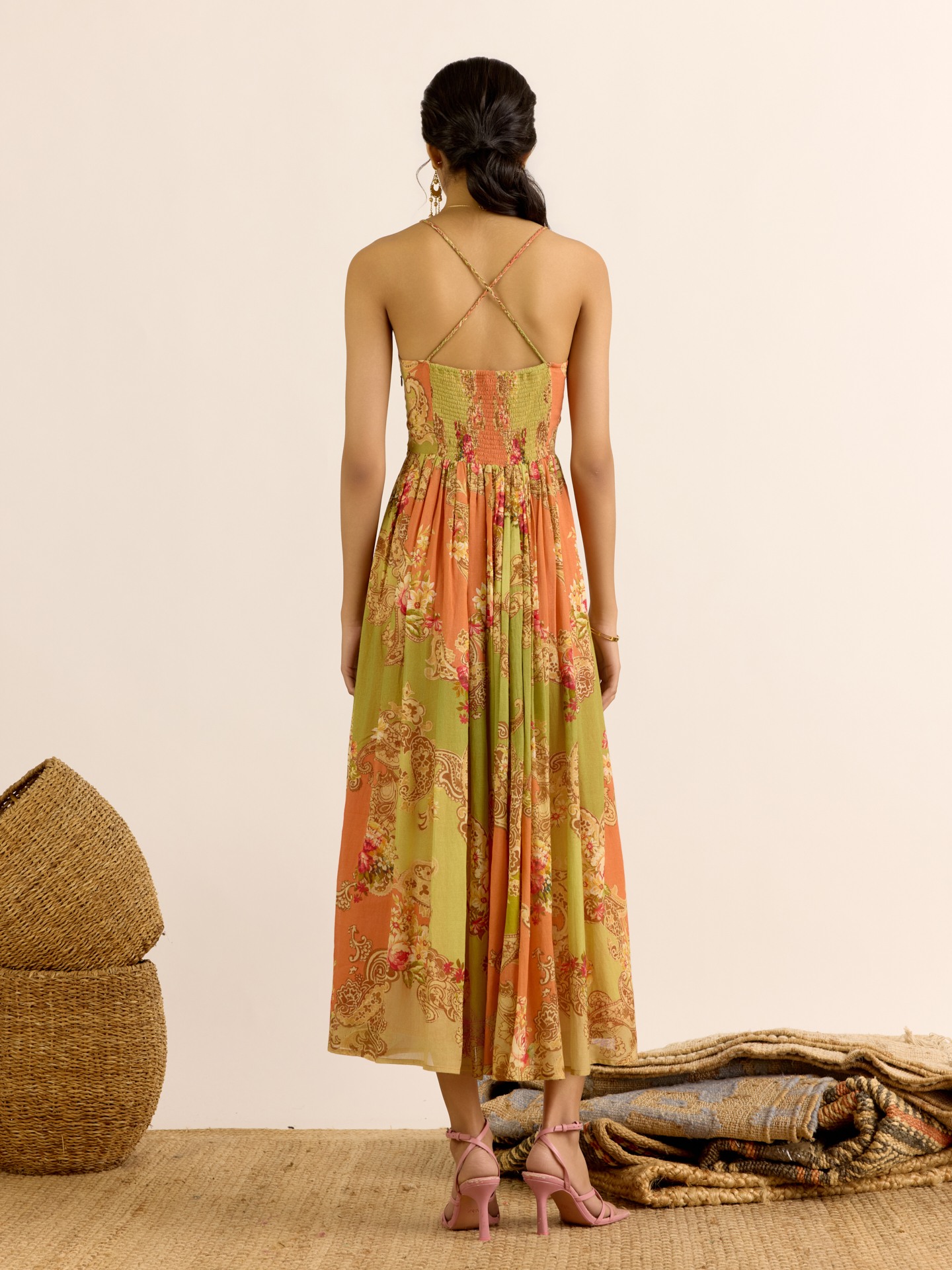 Green Sahas Long Dress