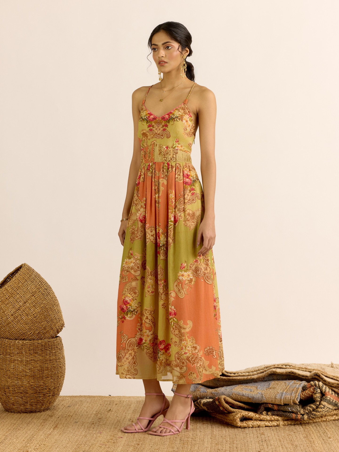 Green Sahas Long Dress
