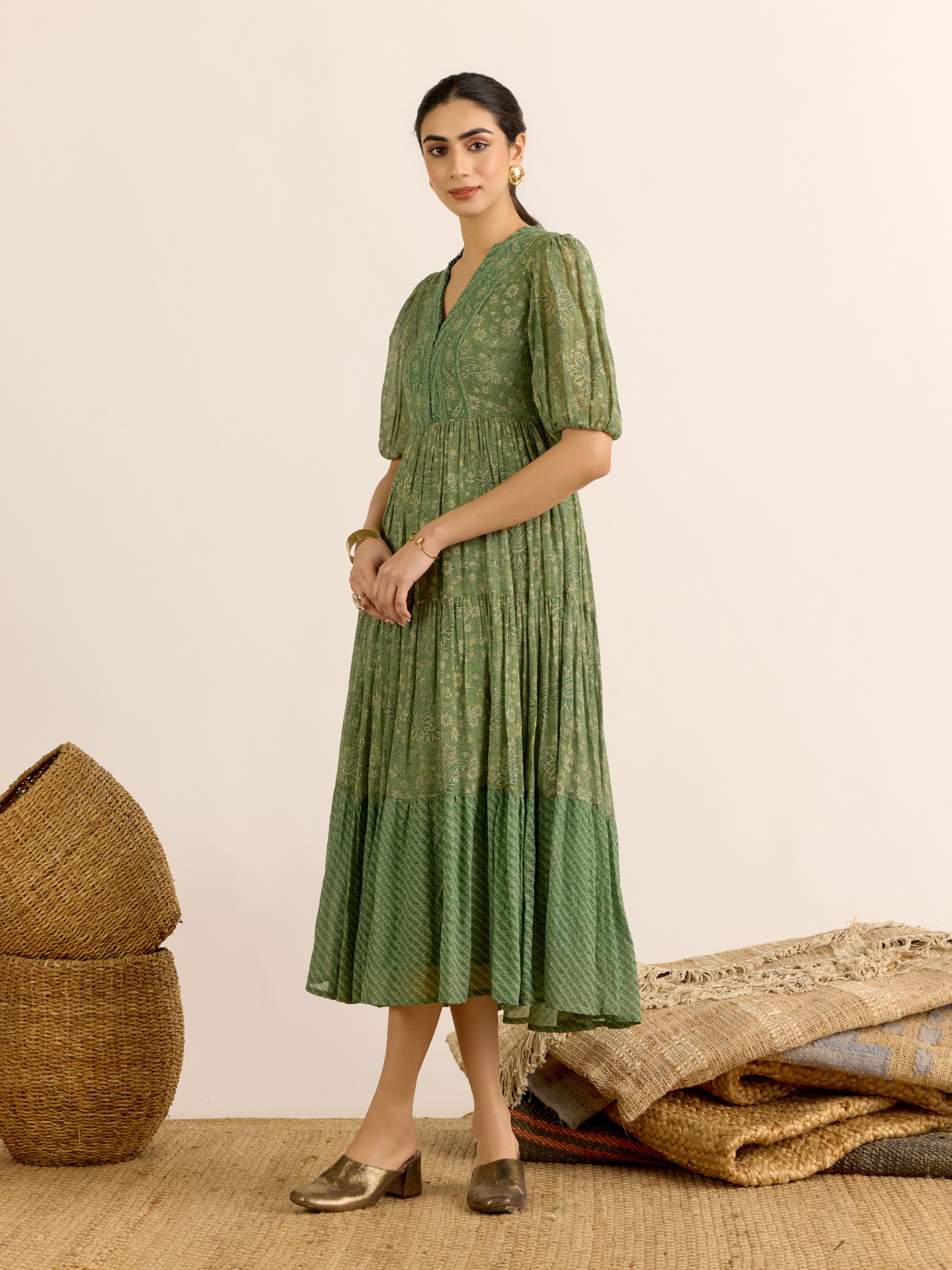 Sage Green Reeva Long Dress
