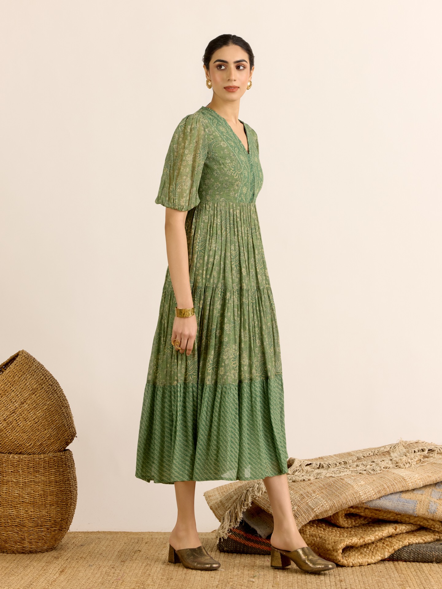 Sage Green Reeva Long Dress