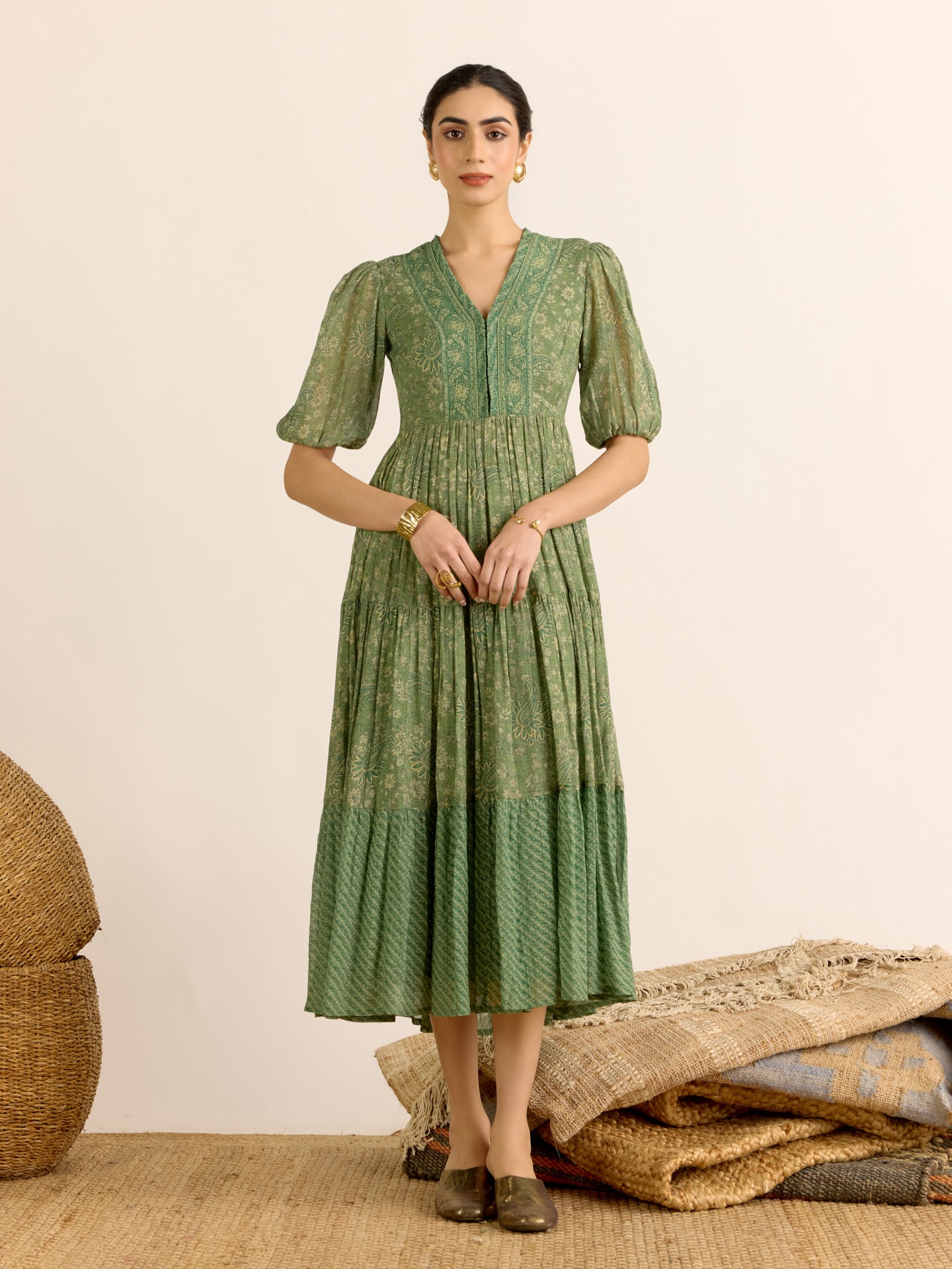 Sage Green Reeva Long Dress
