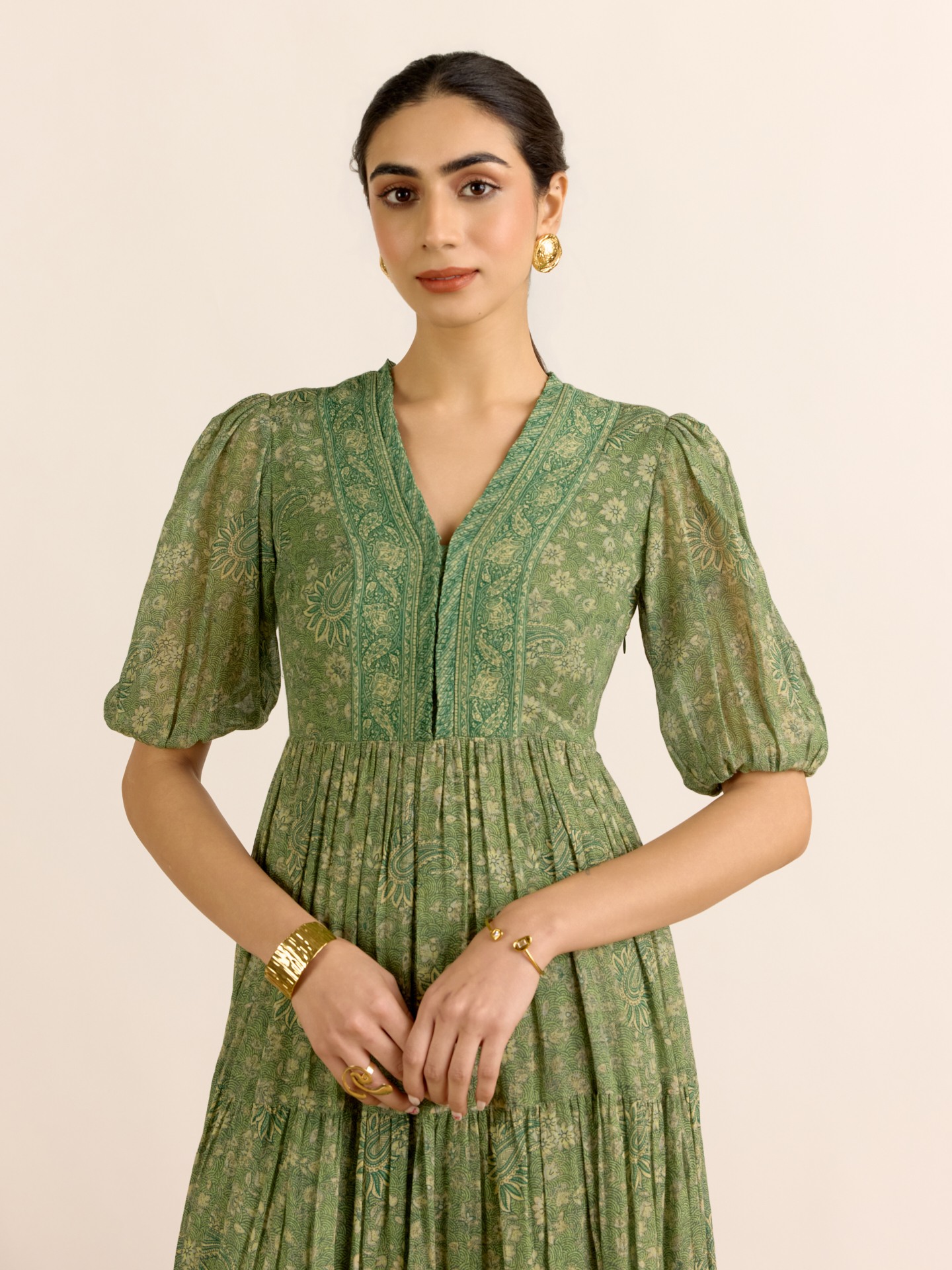 Sage Green Reeva Long Dress