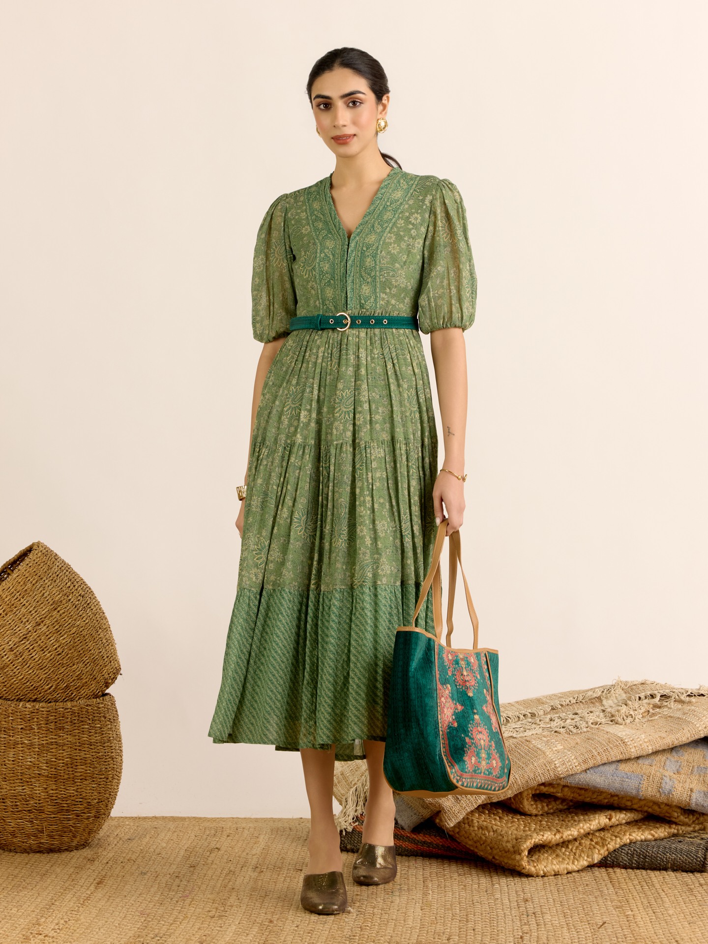 Sage Green Reeva Long Dress