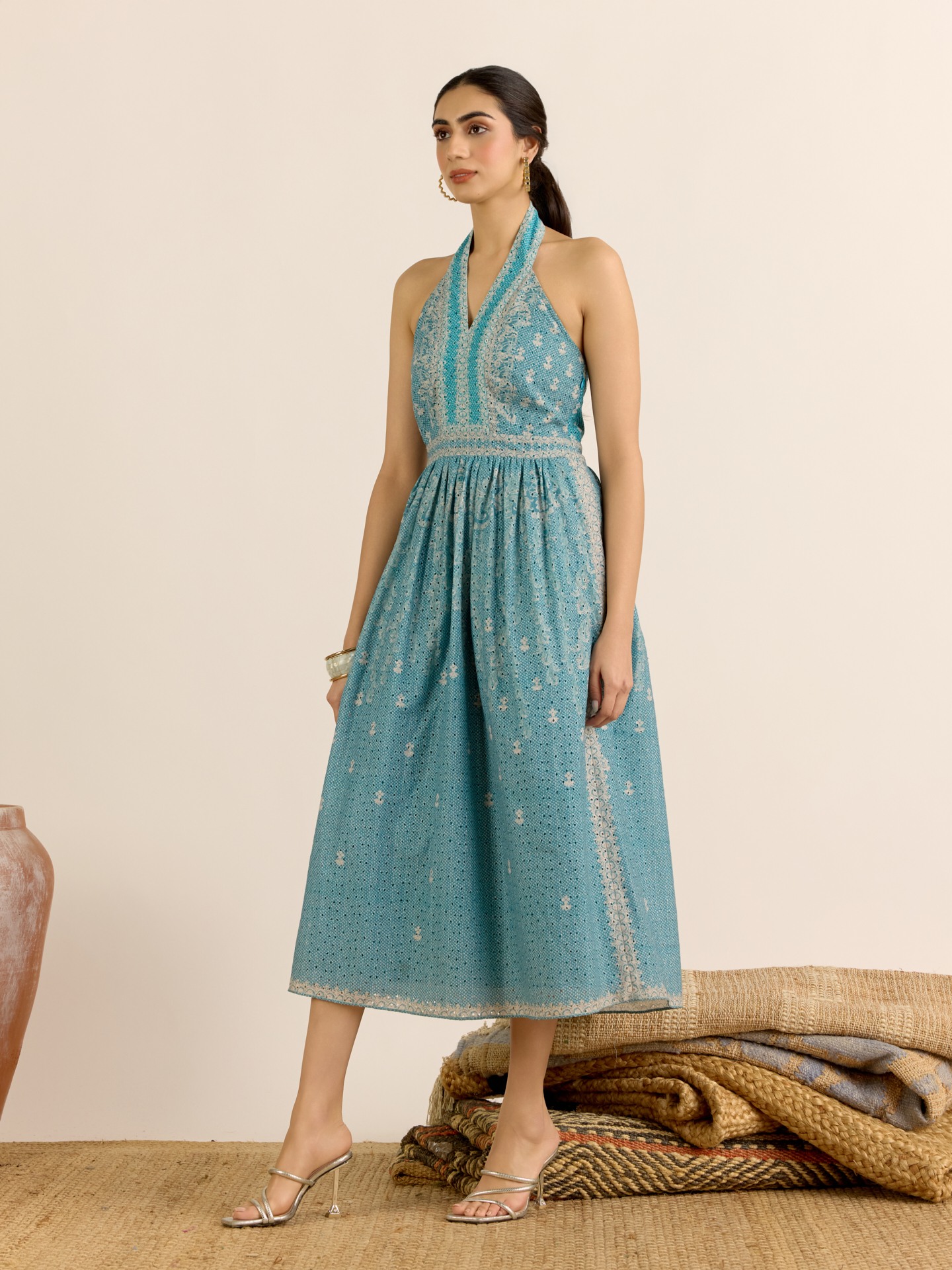 Turquiose Larisa Long Dress