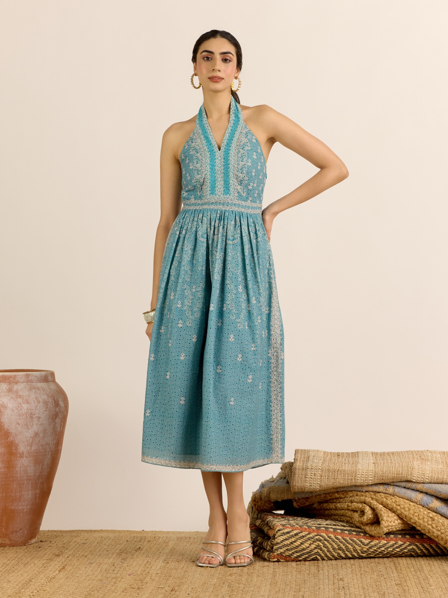 Turquiose Larisa Long Dress