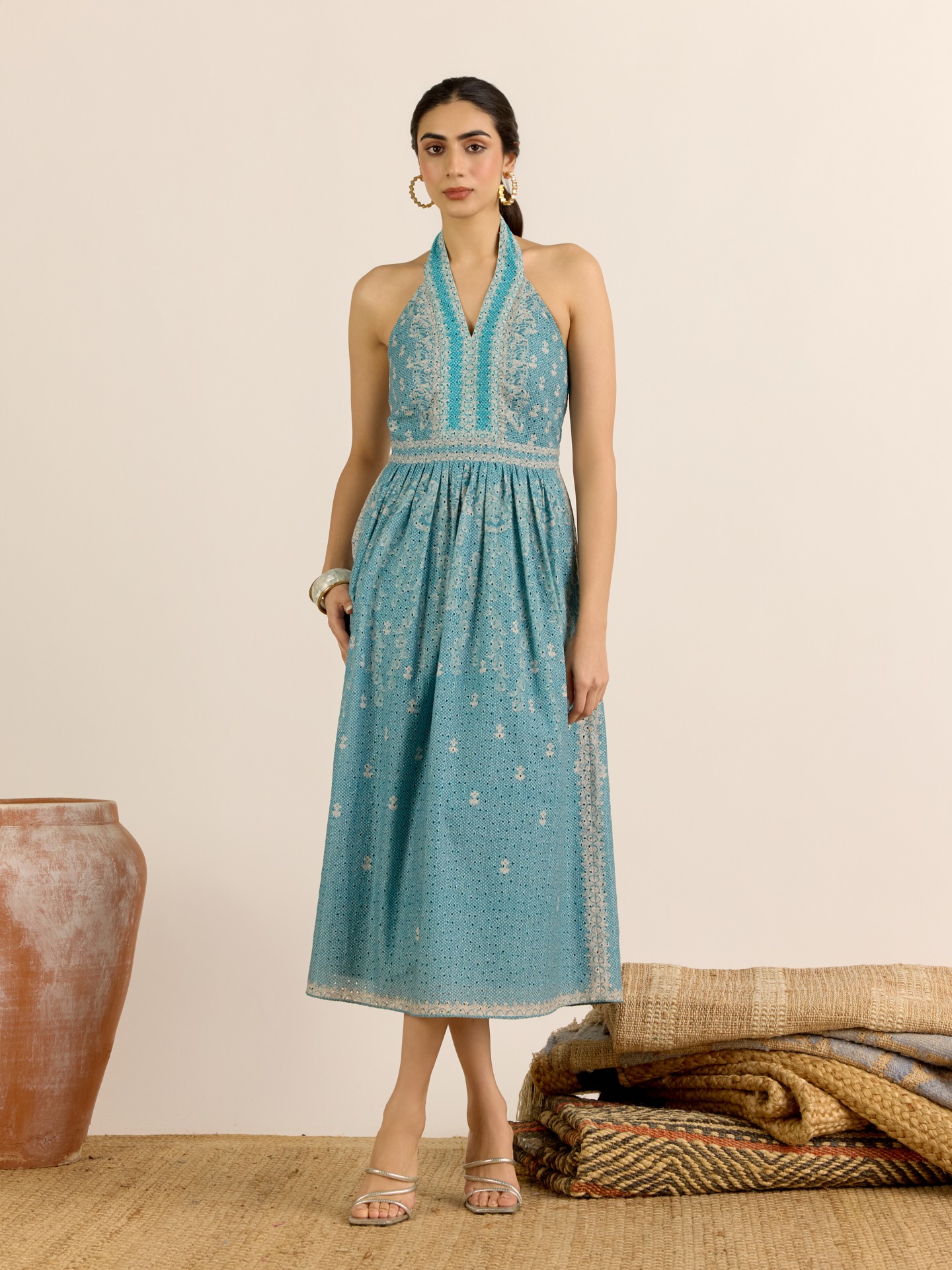 Turquiose Larisa Long Dress