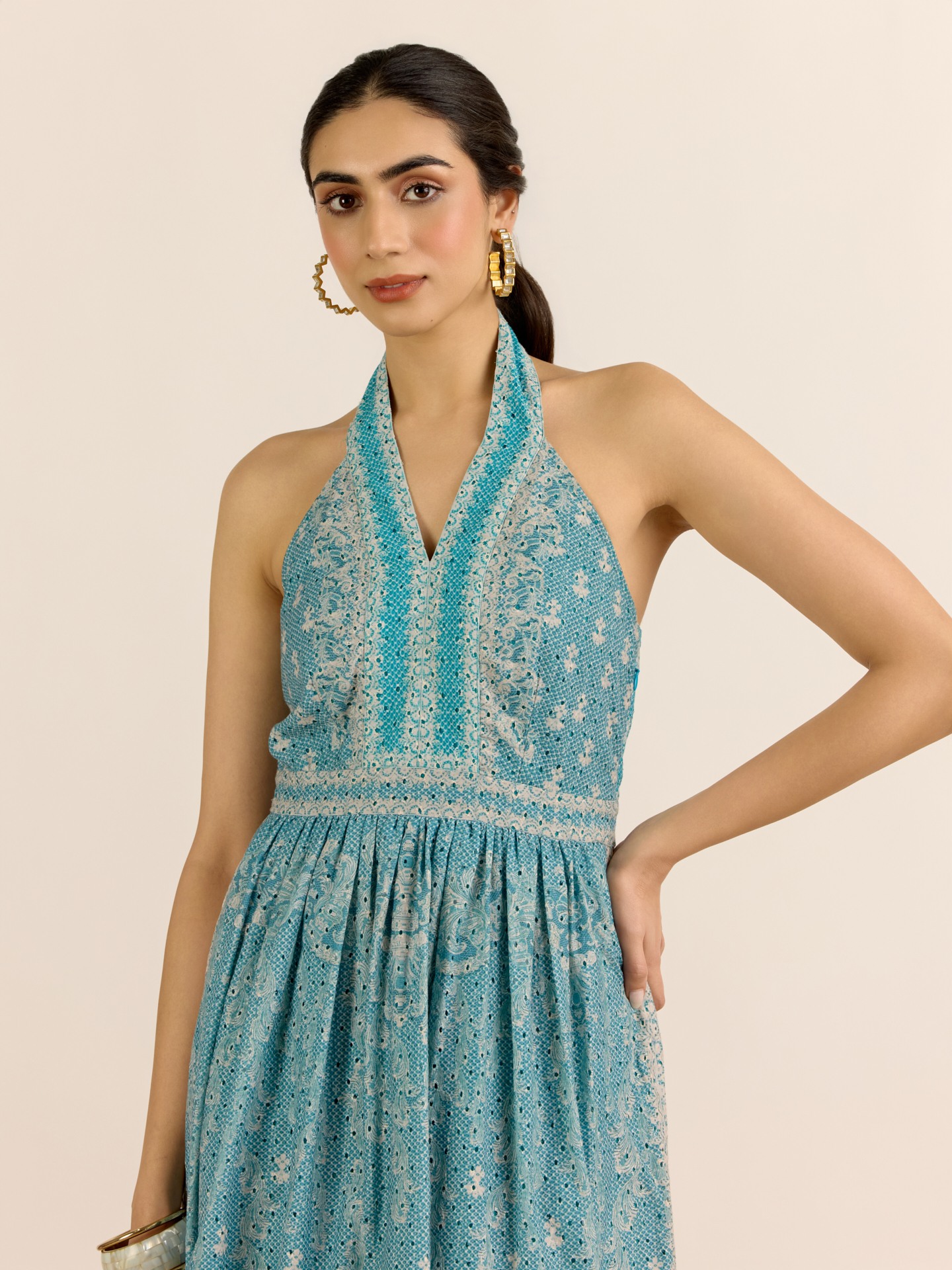 Turquiose Larisa Long Dress