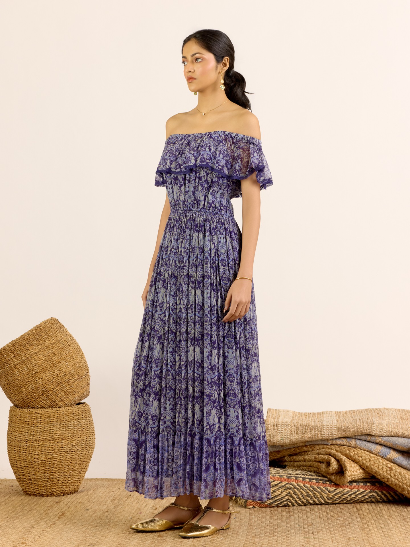 Blue Elias Long Dress