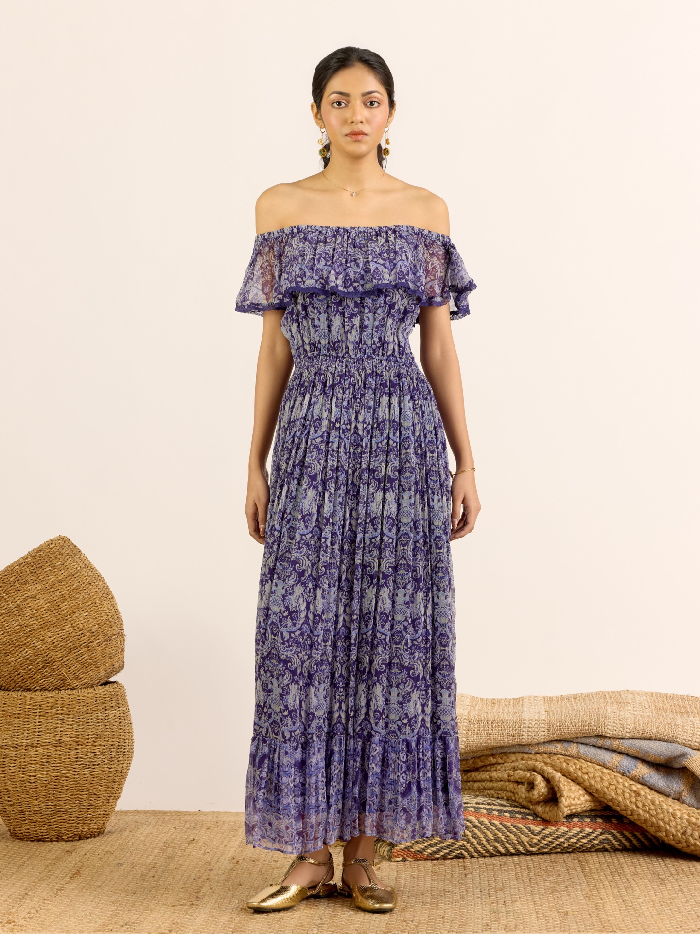 Blue Elias Long Dress