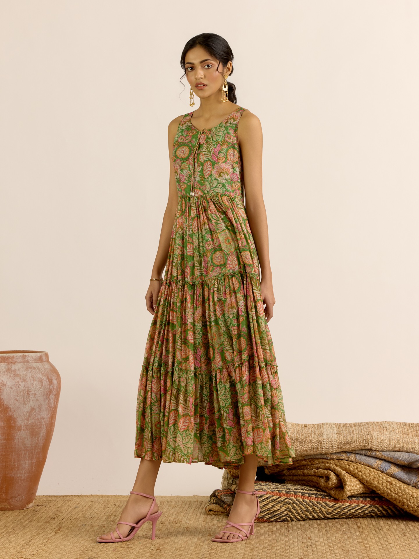 Green Aroma Long Dress