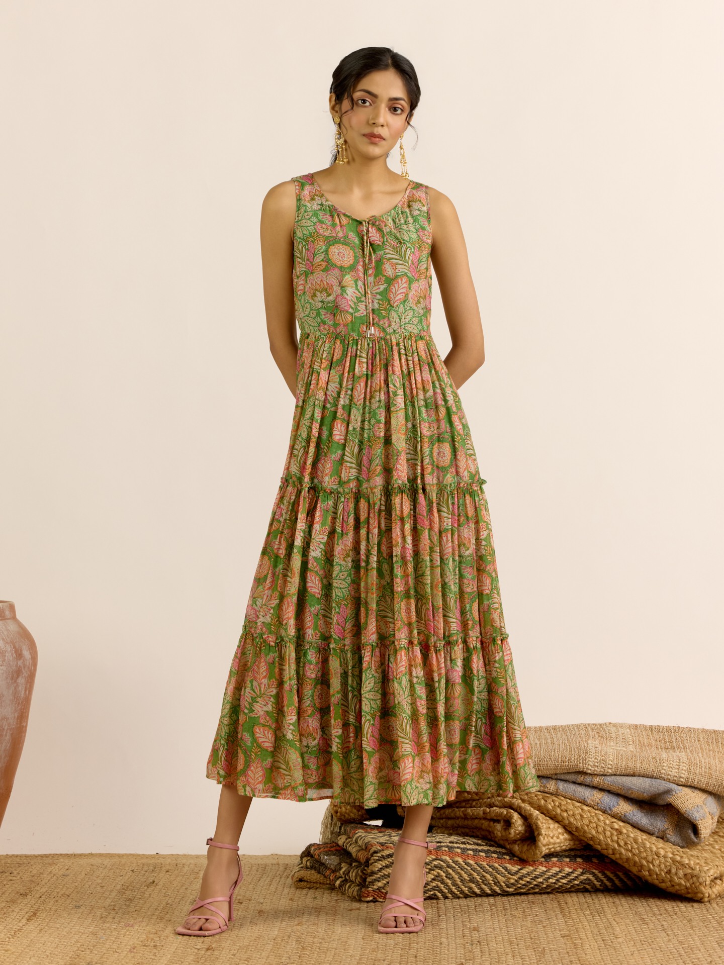 Green Aroma Long Dress