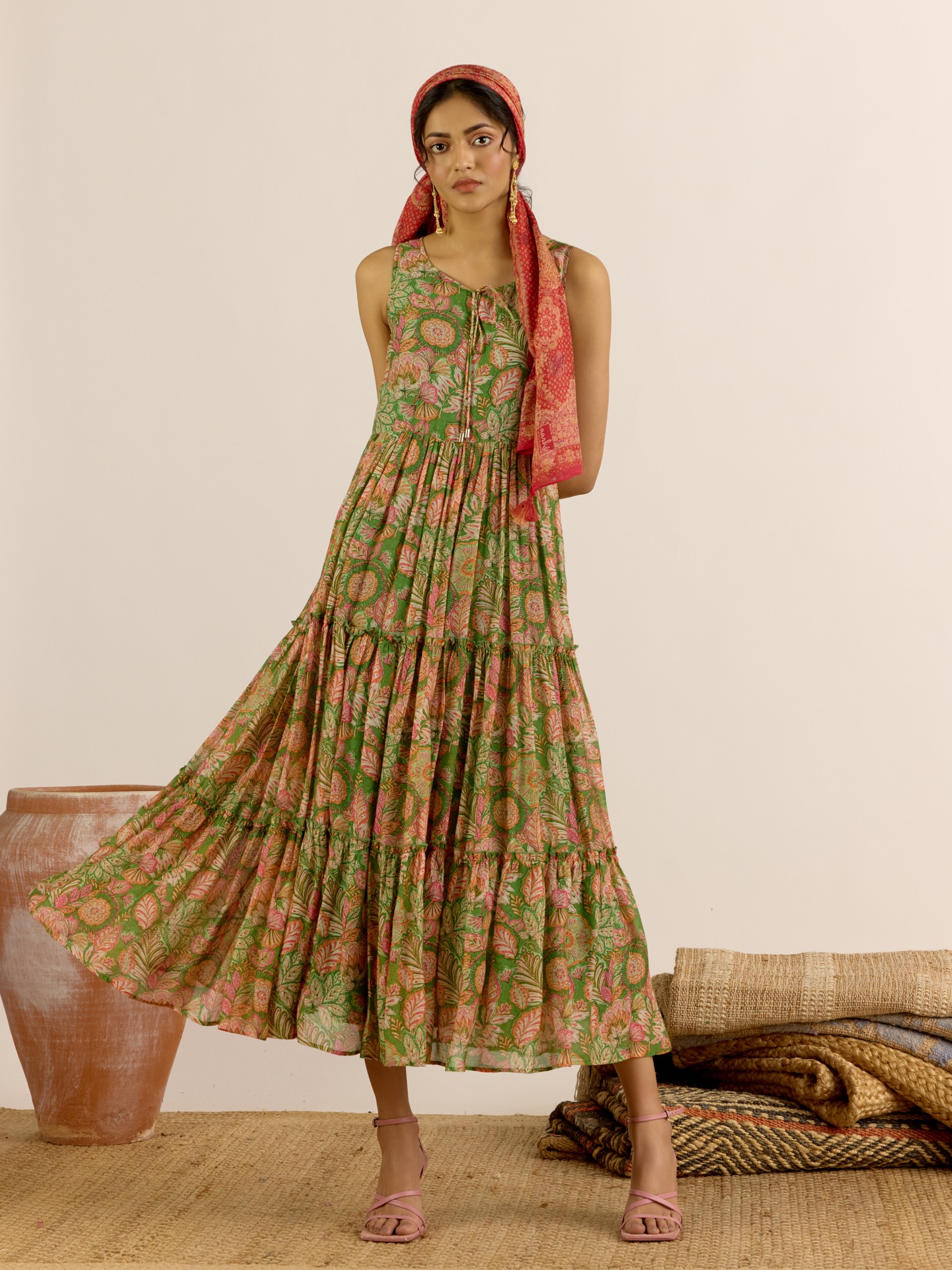 Green Aroma Long Dress
