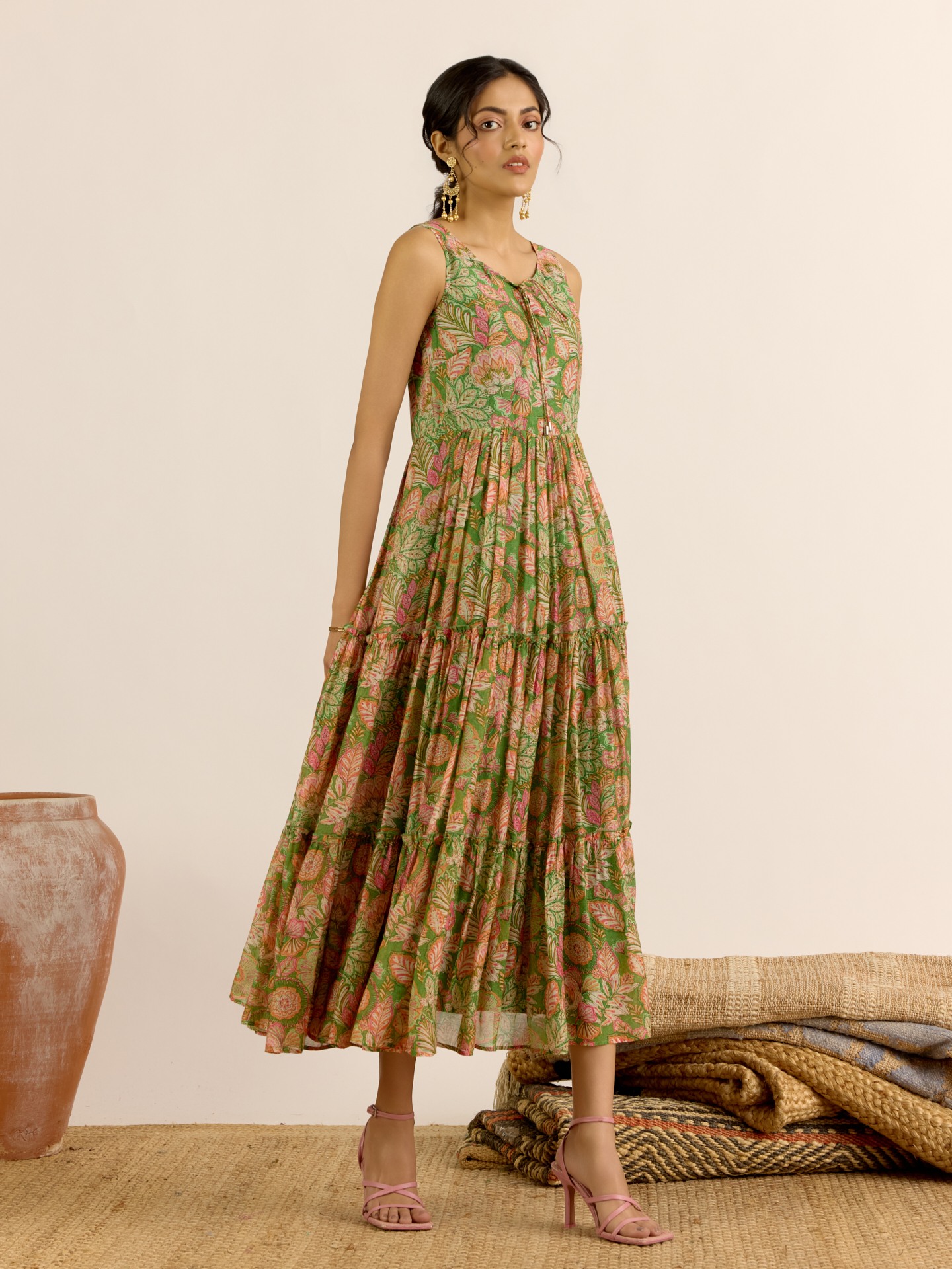 Green Aroma Long Dress