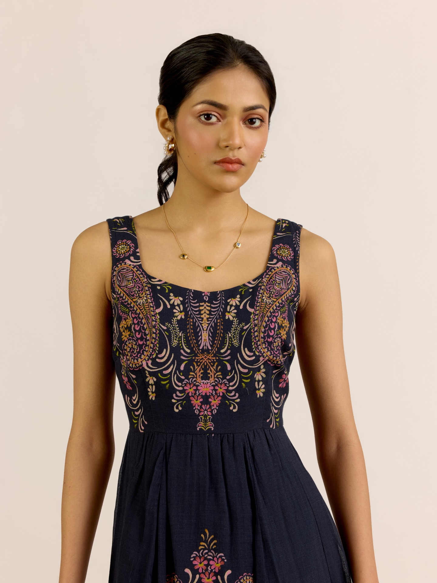 Black Unnati Midi Dress