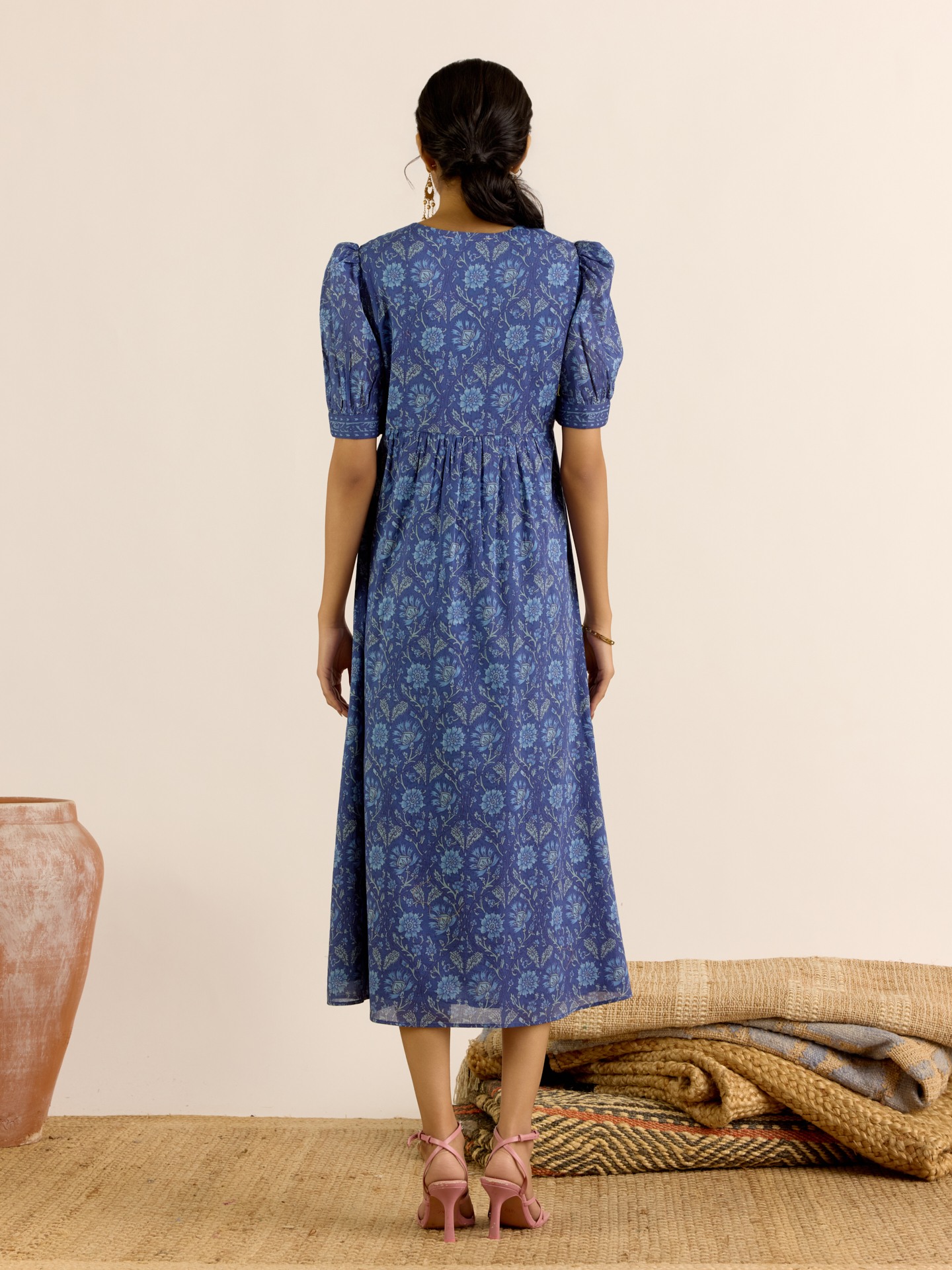 Blue Agastya Midi Dress