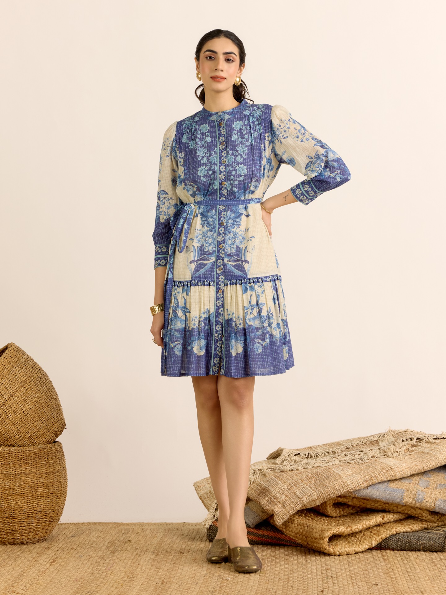 Indigo Nilambiri Short Dress