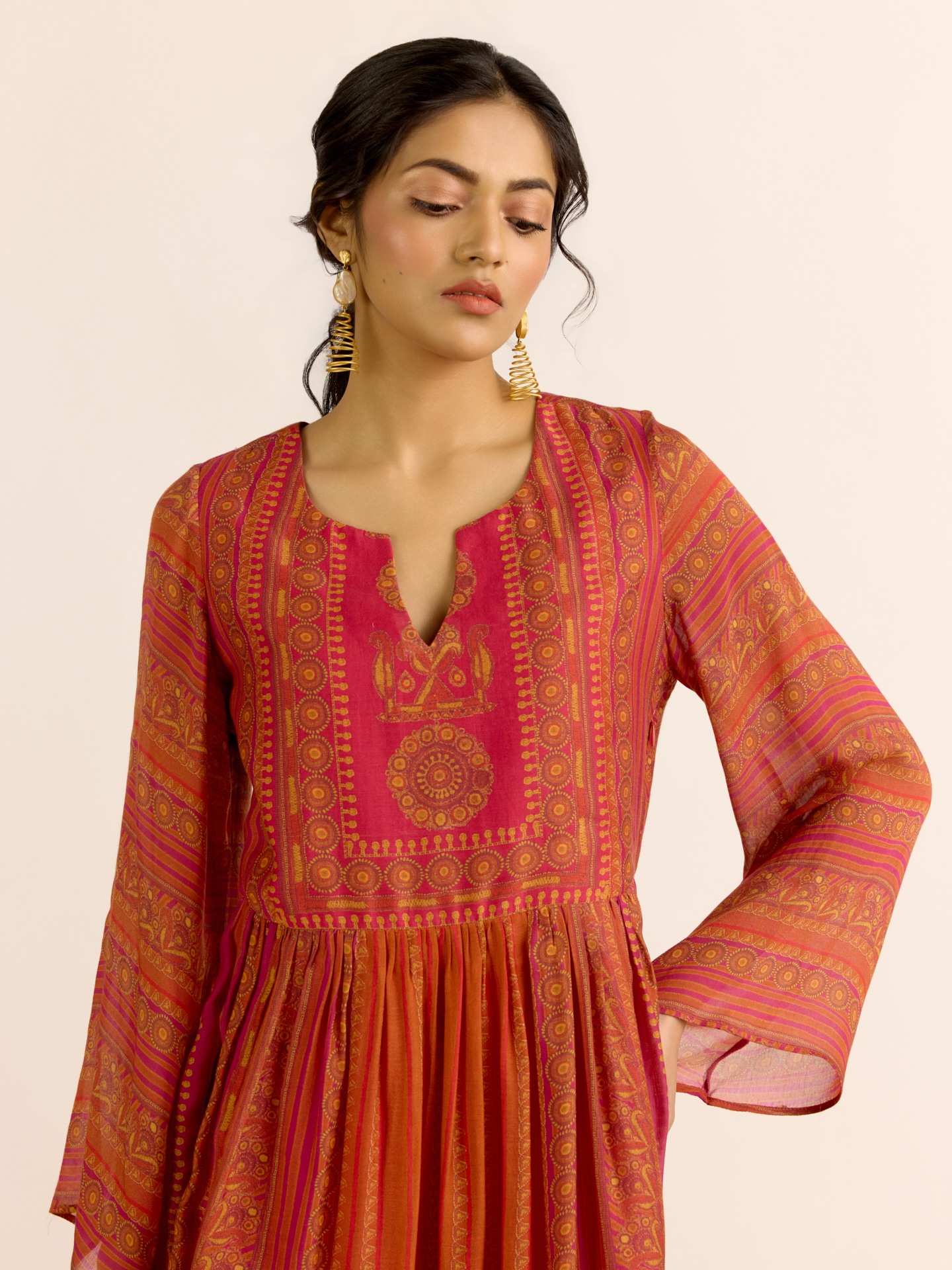 Rust Arpana Short Dress