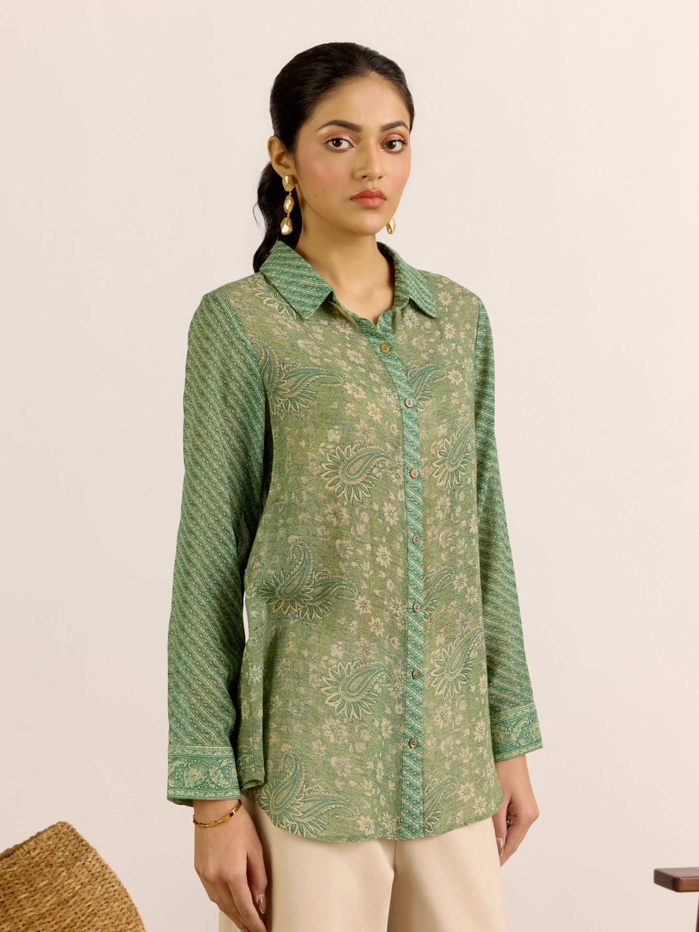 Sage Green Reeva Shirt