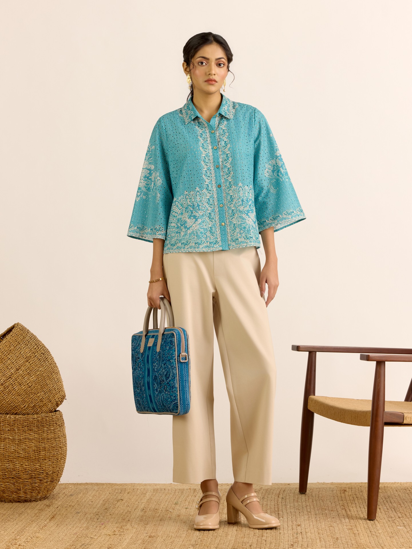 Turquiose Larisa Shirt