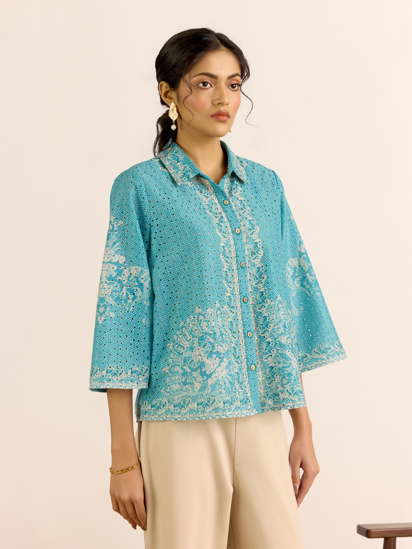 Turquiose Larisa Shirt