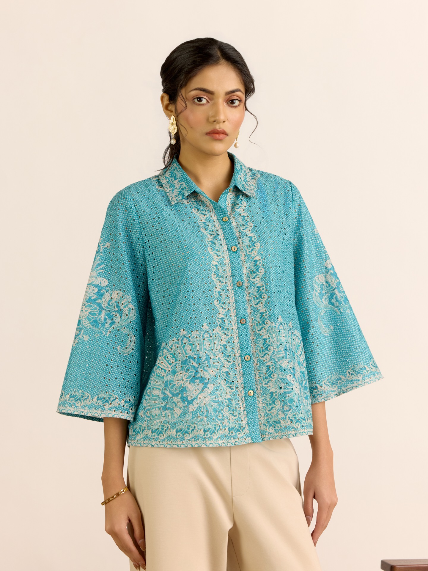 Turquiose Larisa Shirt
