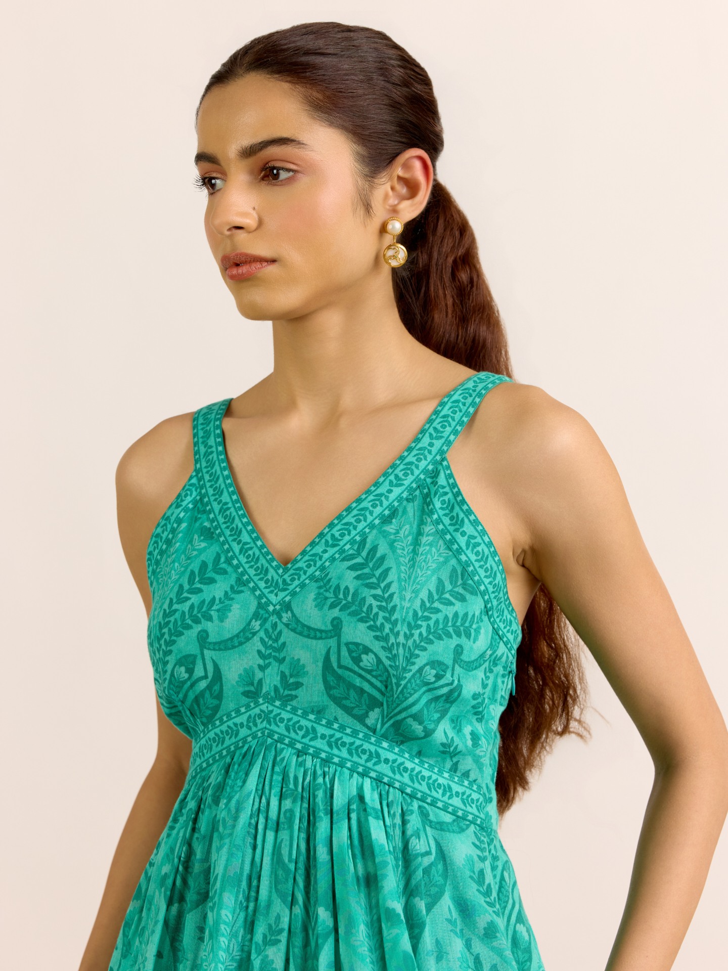 Peacock  Blue Delilah Short Top