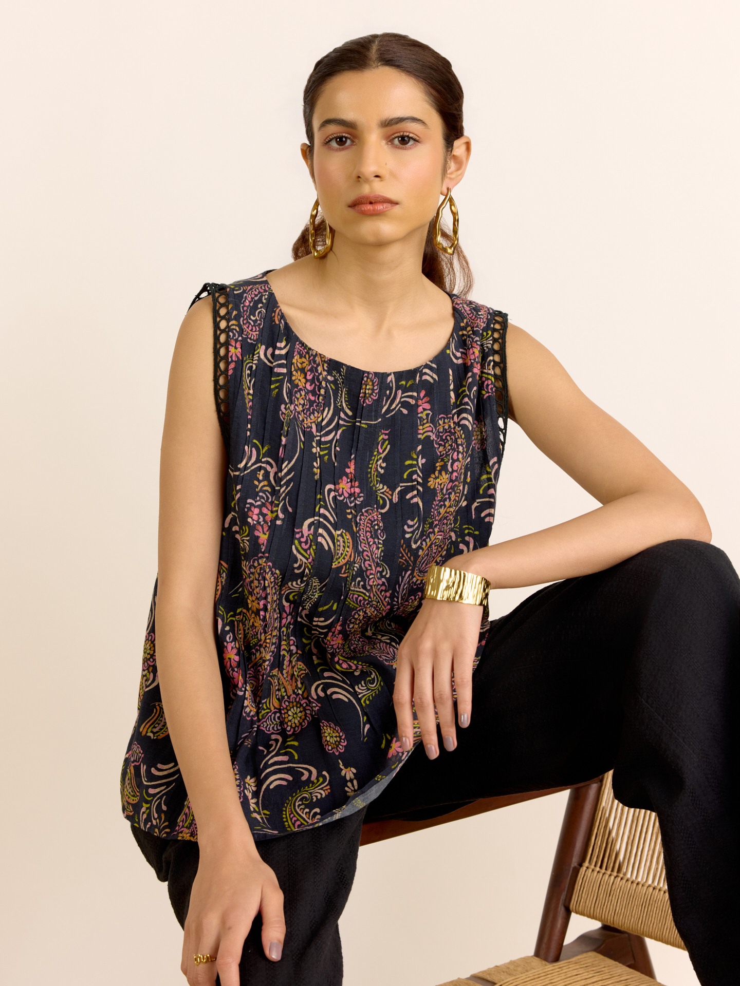 Black Unnati Short Top
