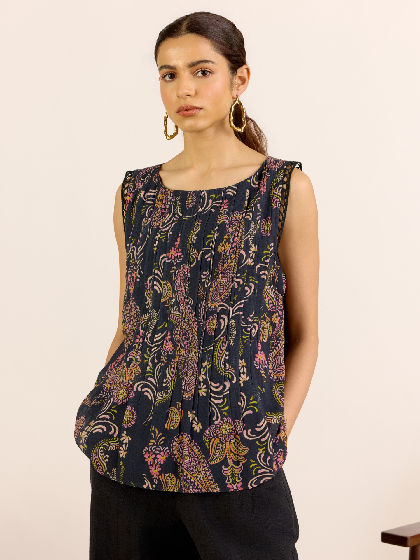 Black Unnati Short Top