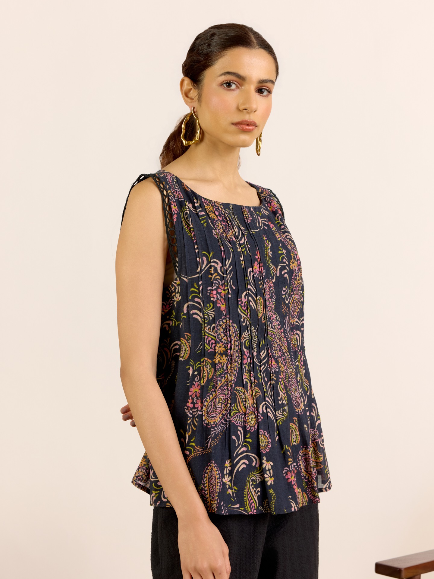 Black Unnati Short Top