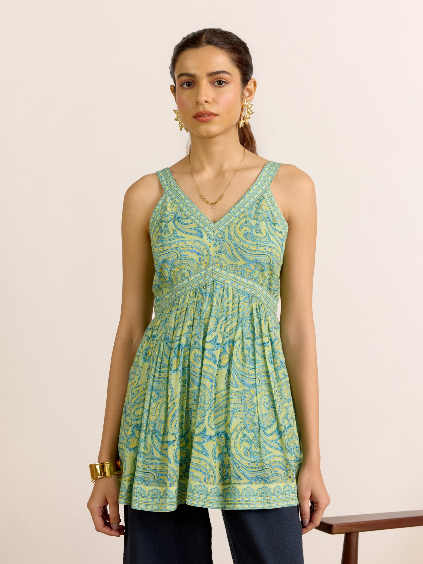Green Navya Short Top