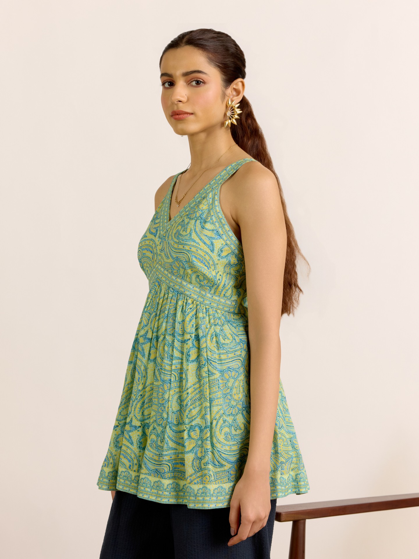 Green Navya Short Top