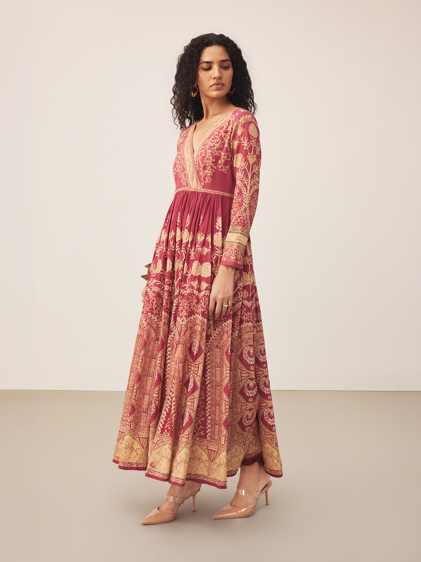 Maroon Pattachitra Suit Set