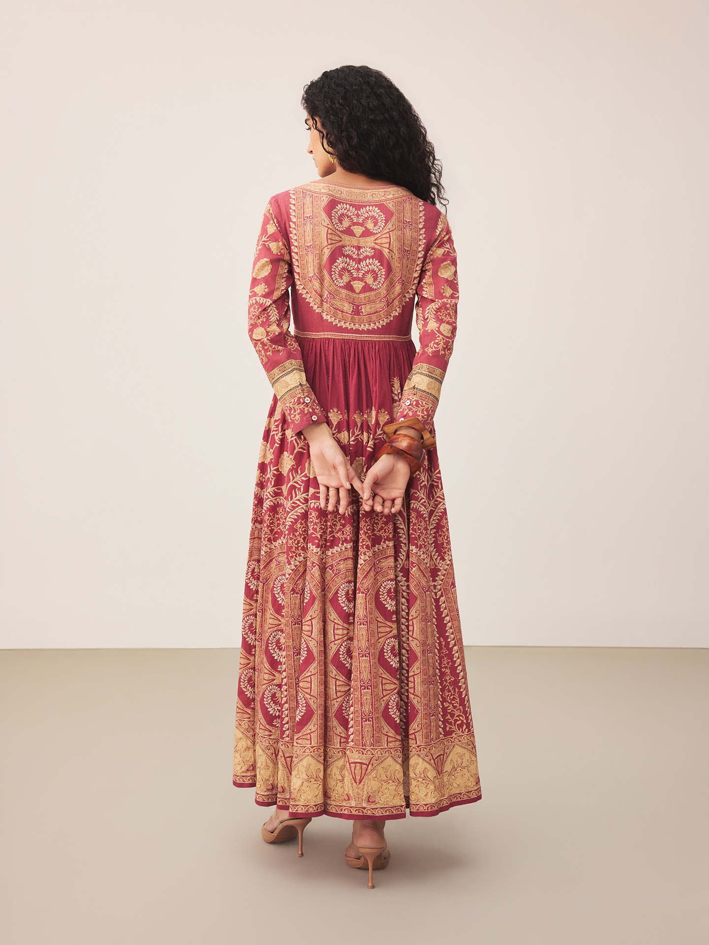 Maroon Pattachitra Suit Set