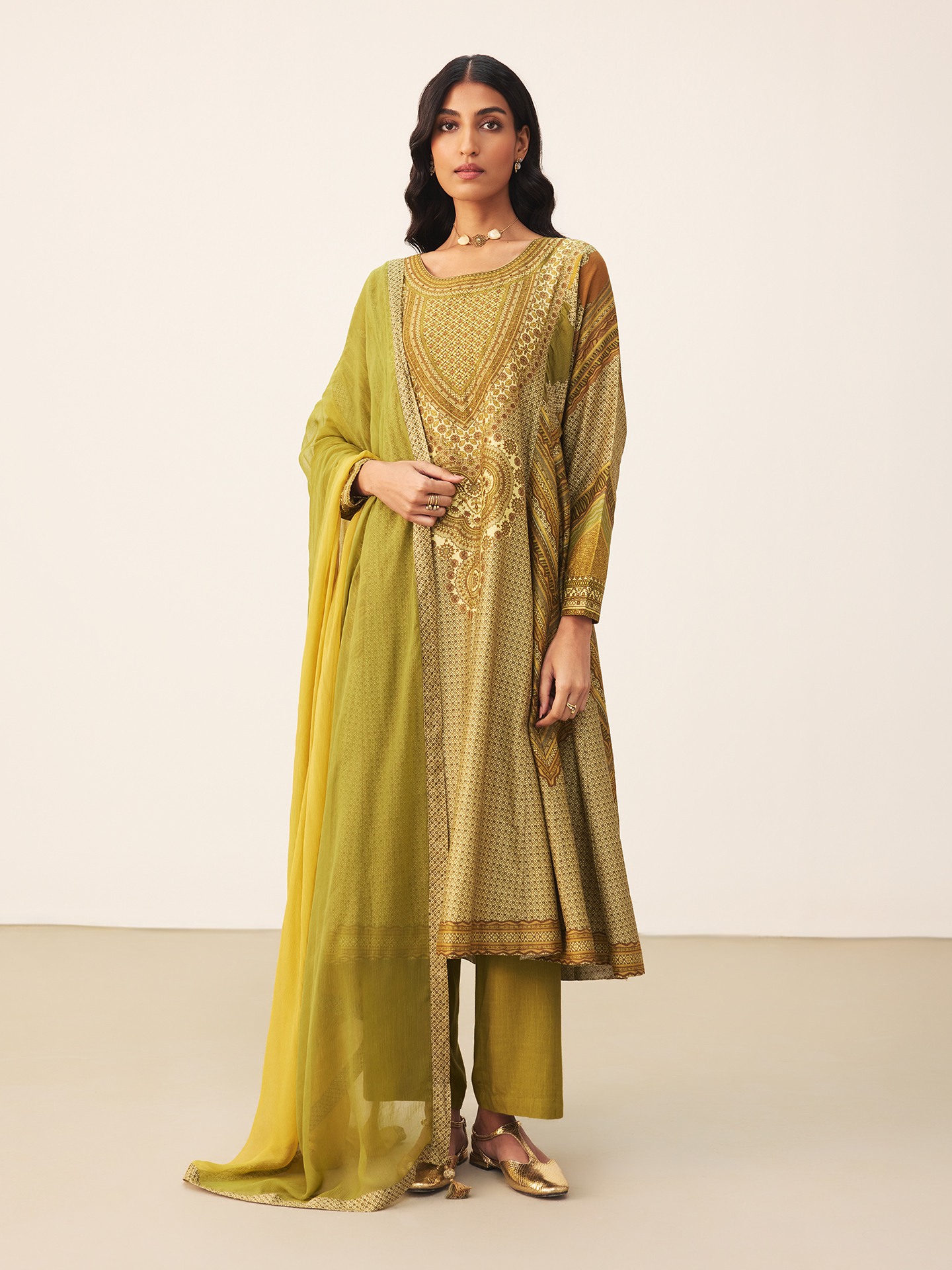 Green Alifia Suit Set