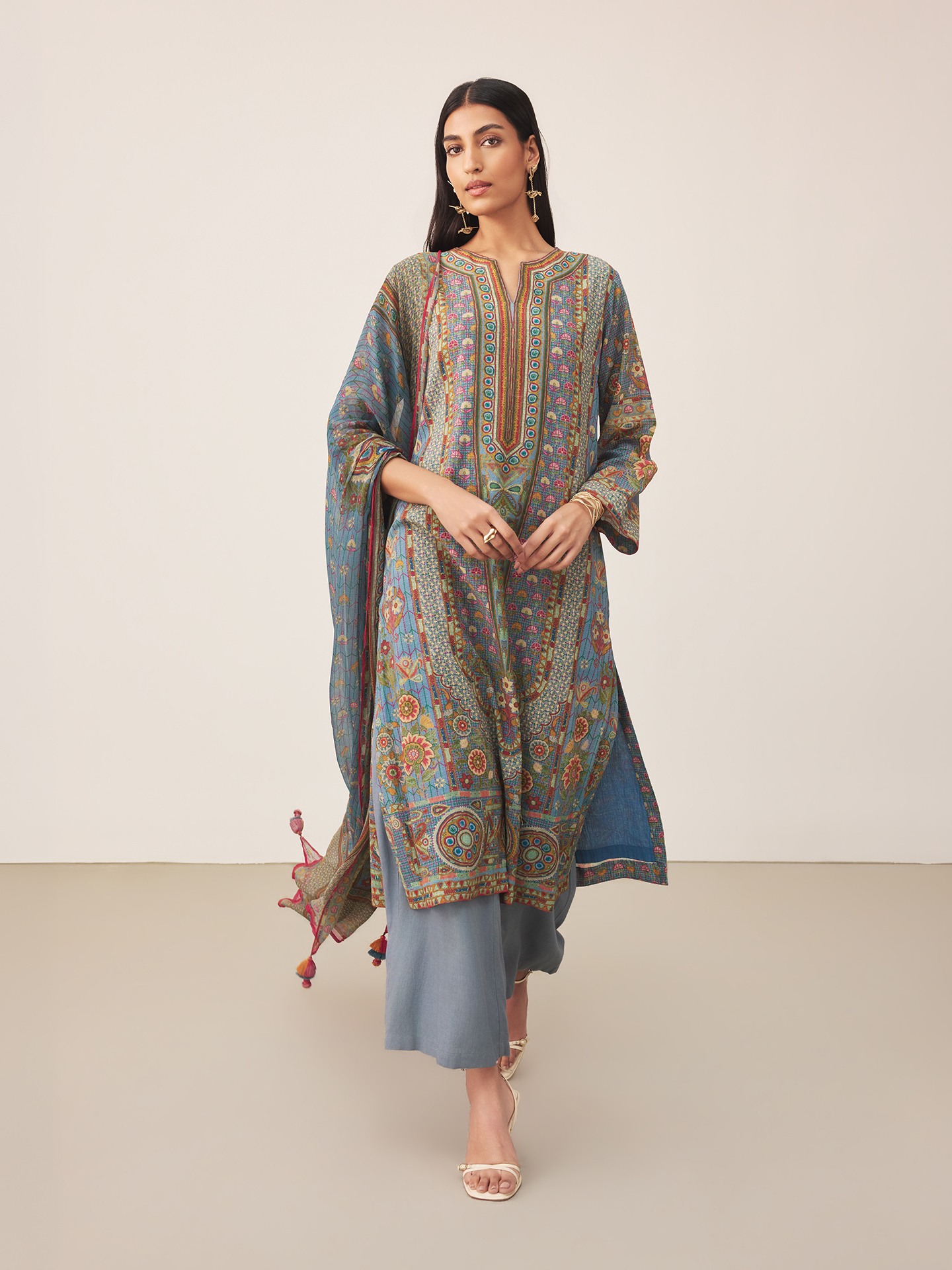 Blue Uppwan Suit Set