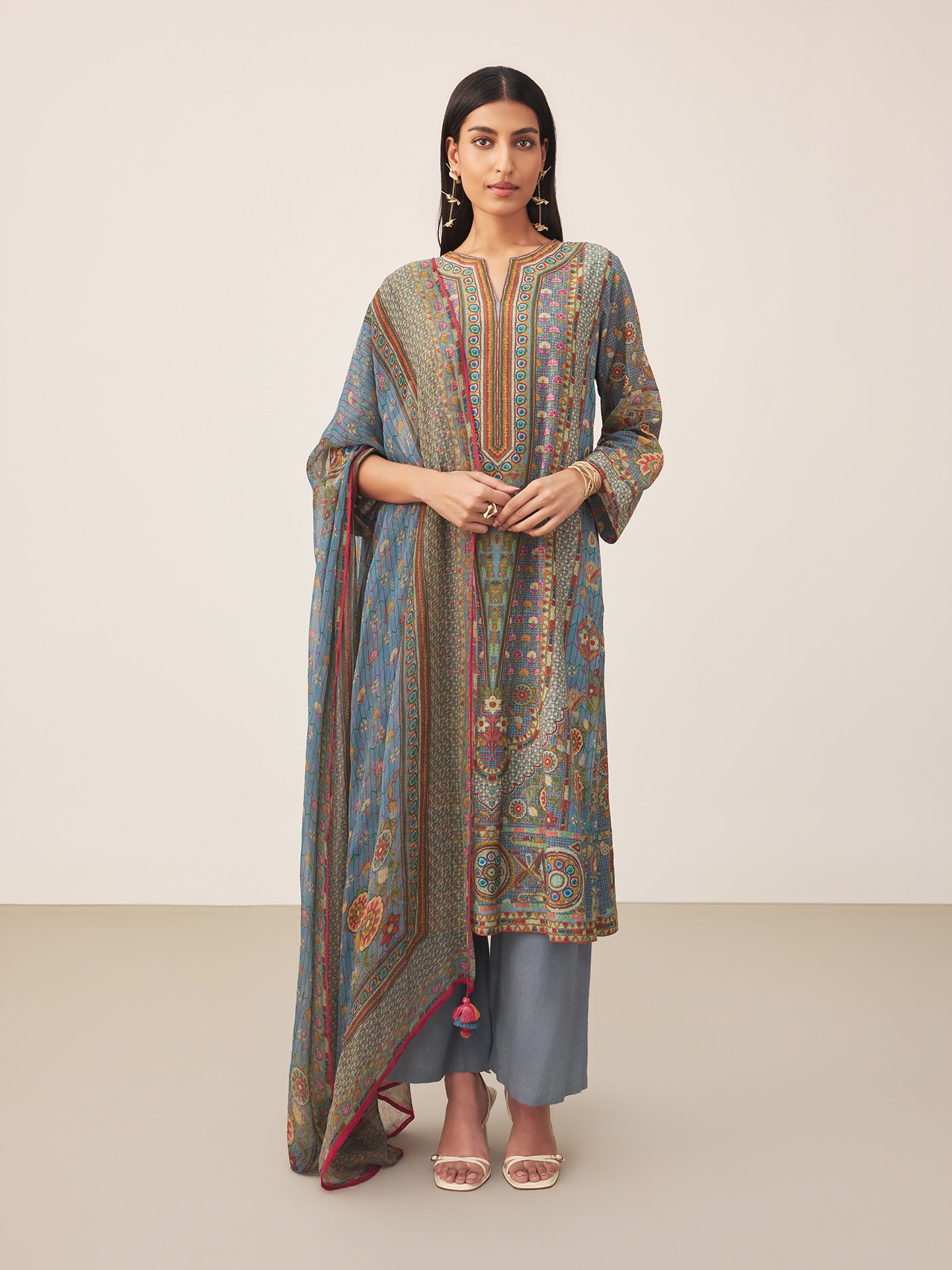 Blue Uppwan Suit Set