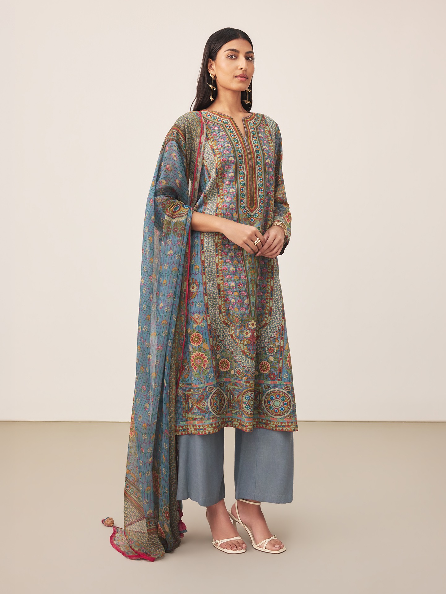 Blue Uppwan Suit Set
