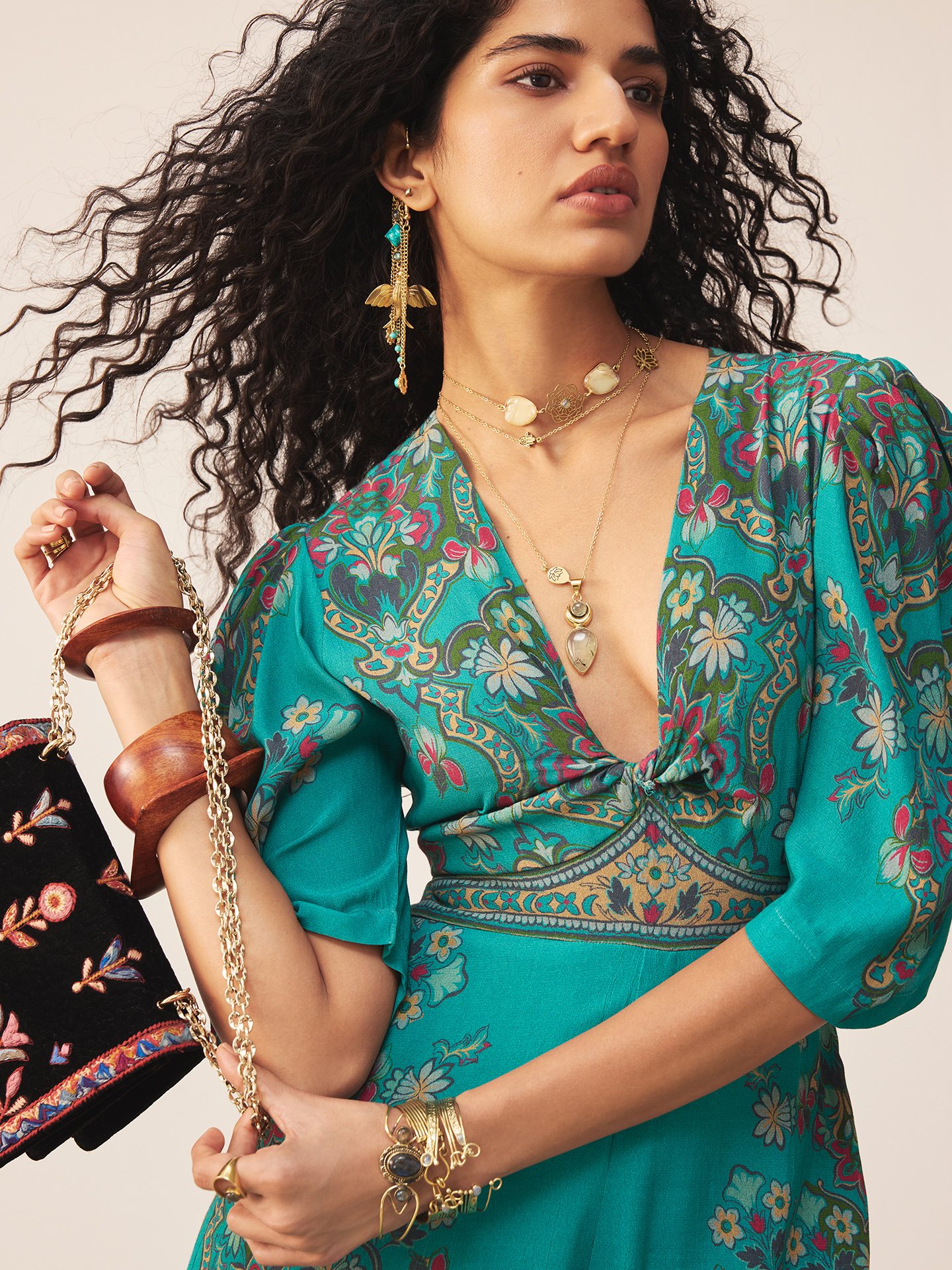 Teal Yukta Jump Suit