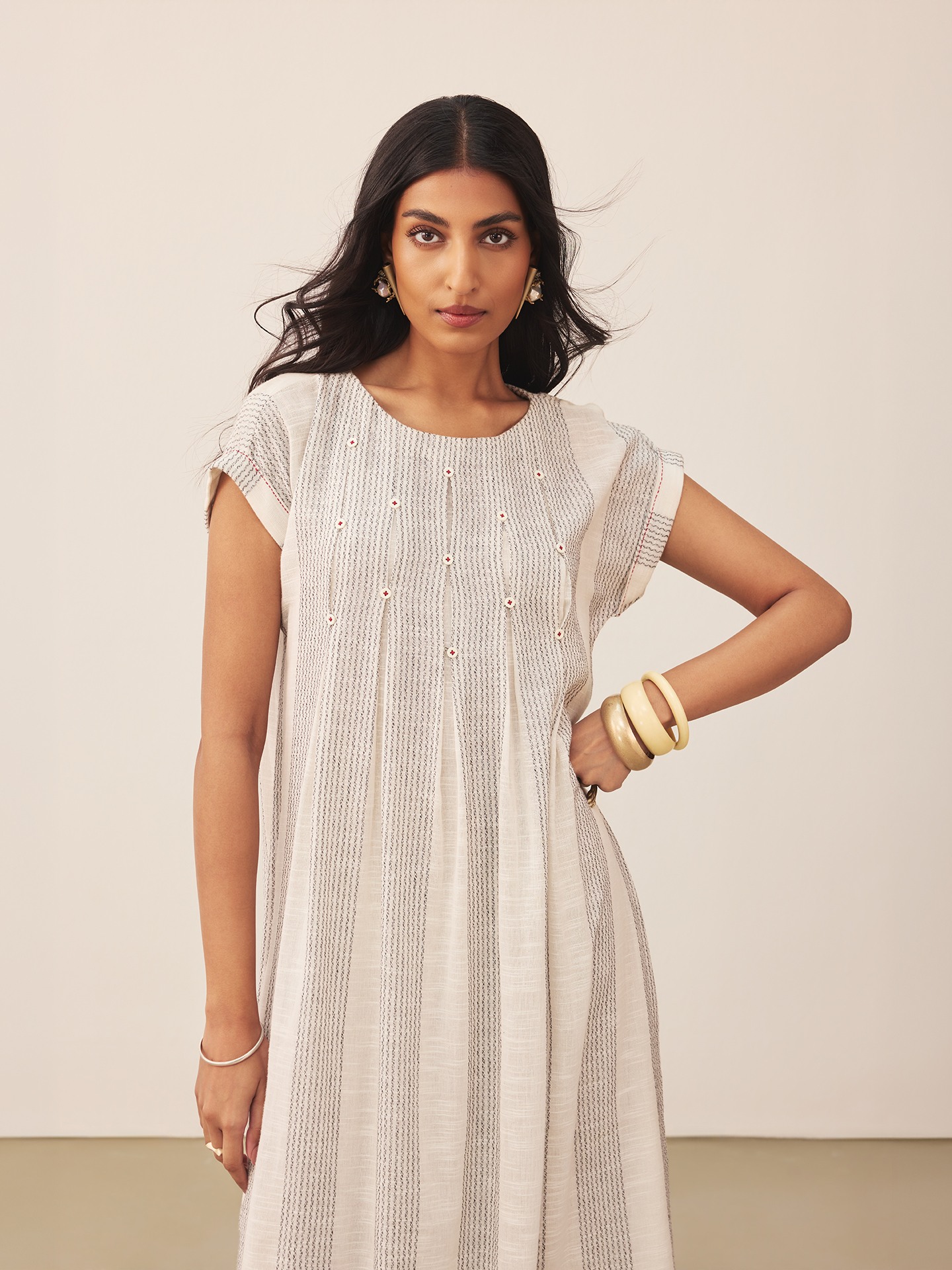 Ecru Tarangg Long Dress