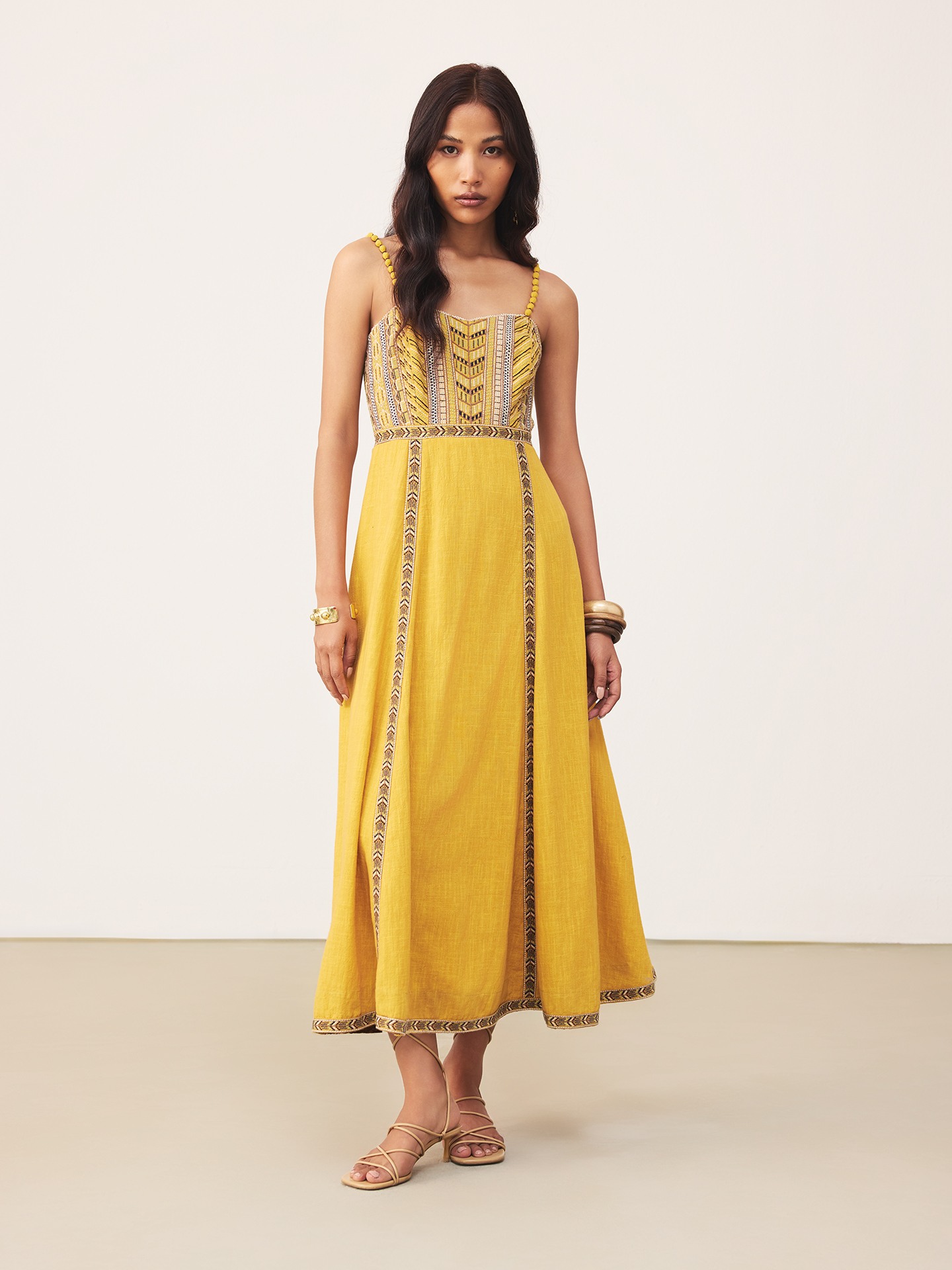 Mustard Frolica Long Dress