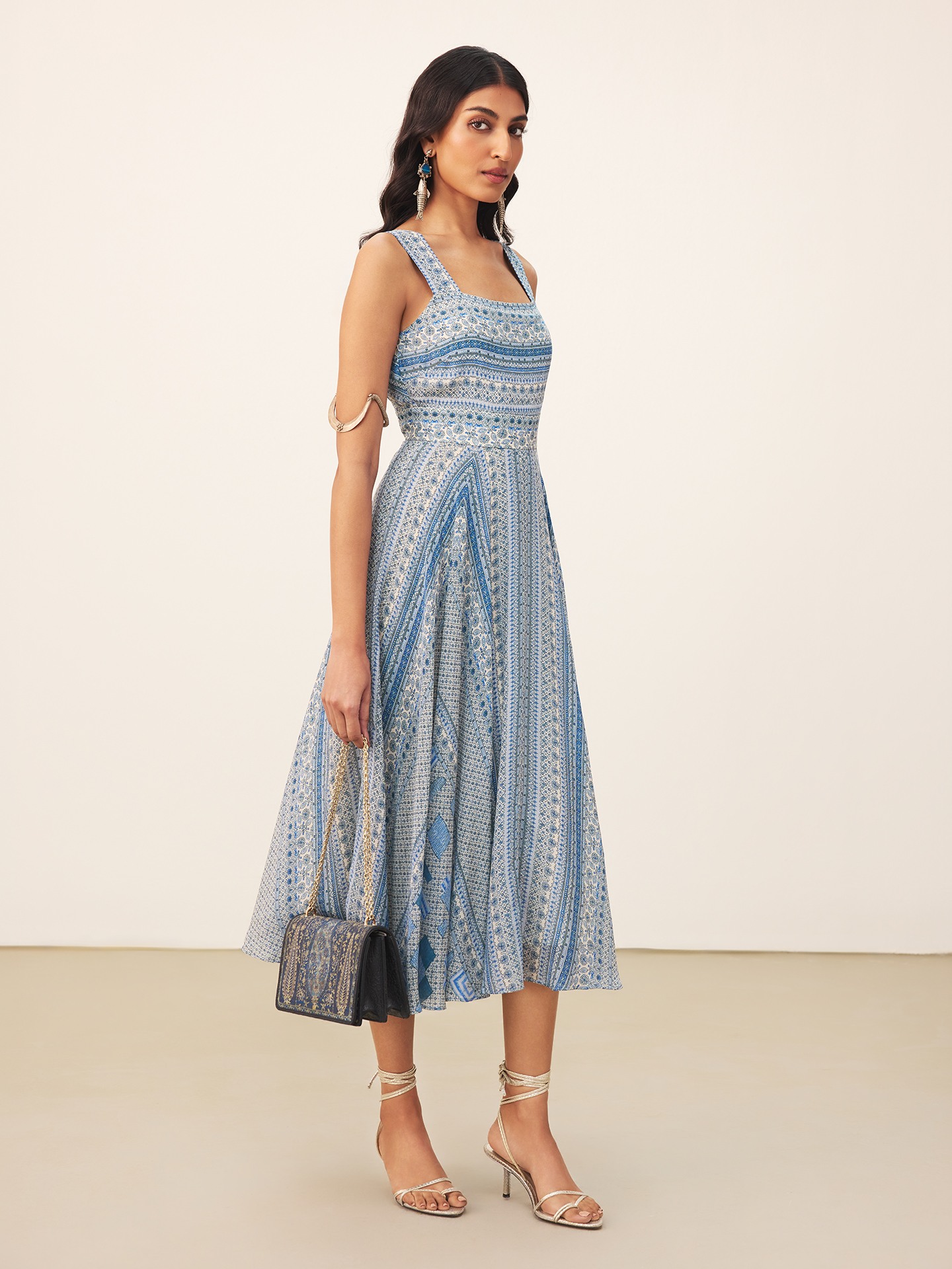 Blue Alifia Long Dress