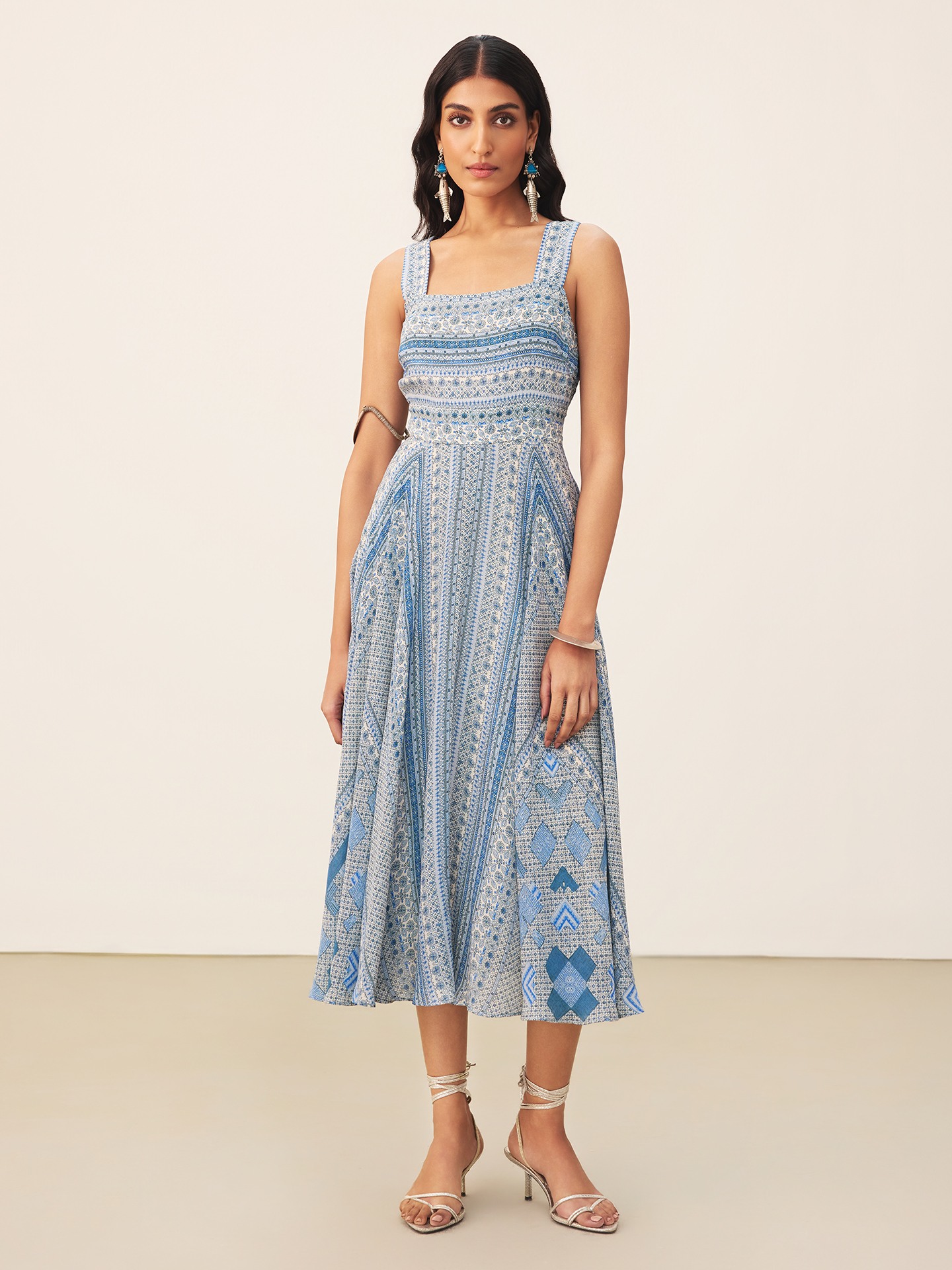 Blue Alifia Long Dress