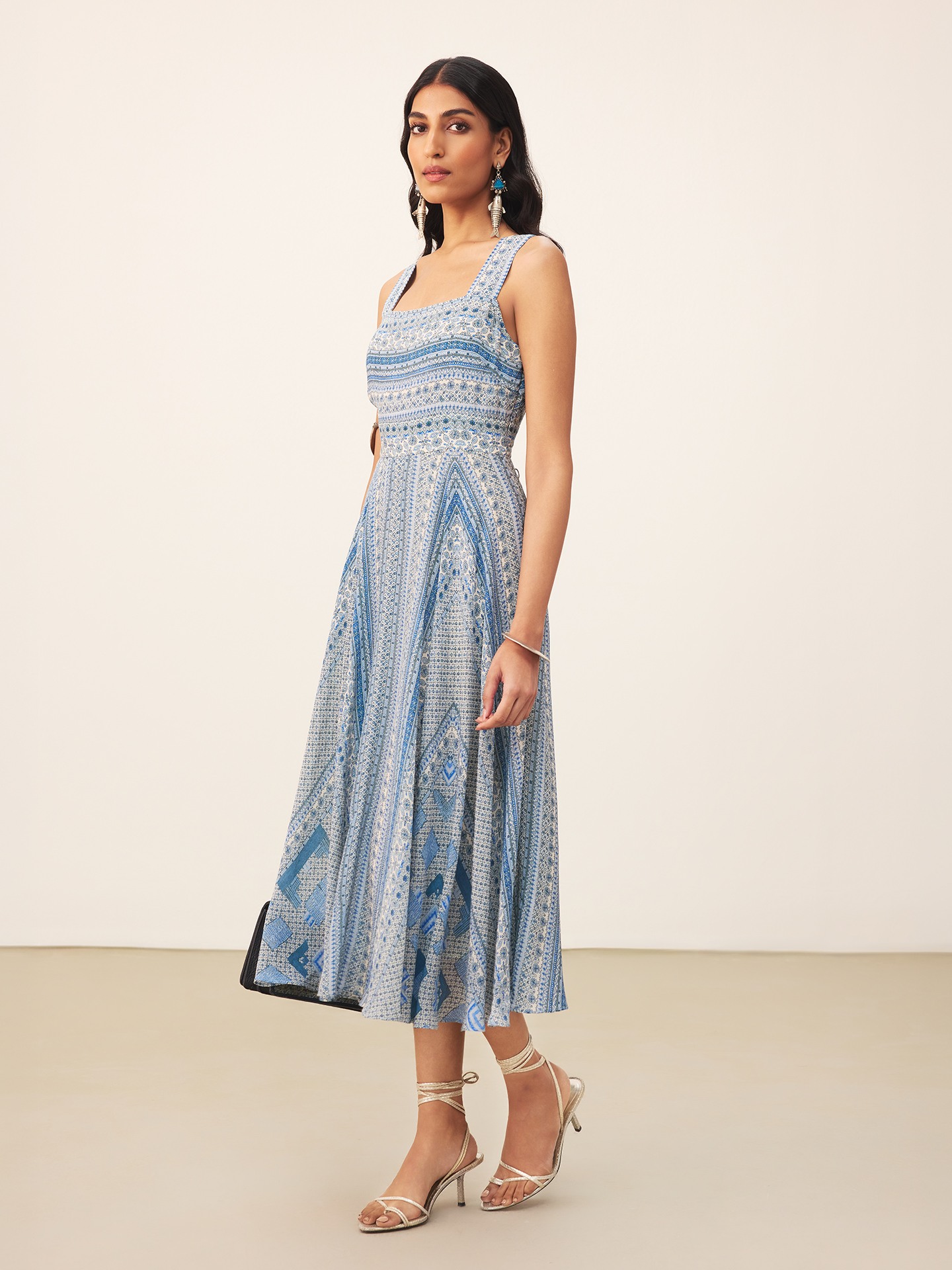 Blue Alifia Long Dress