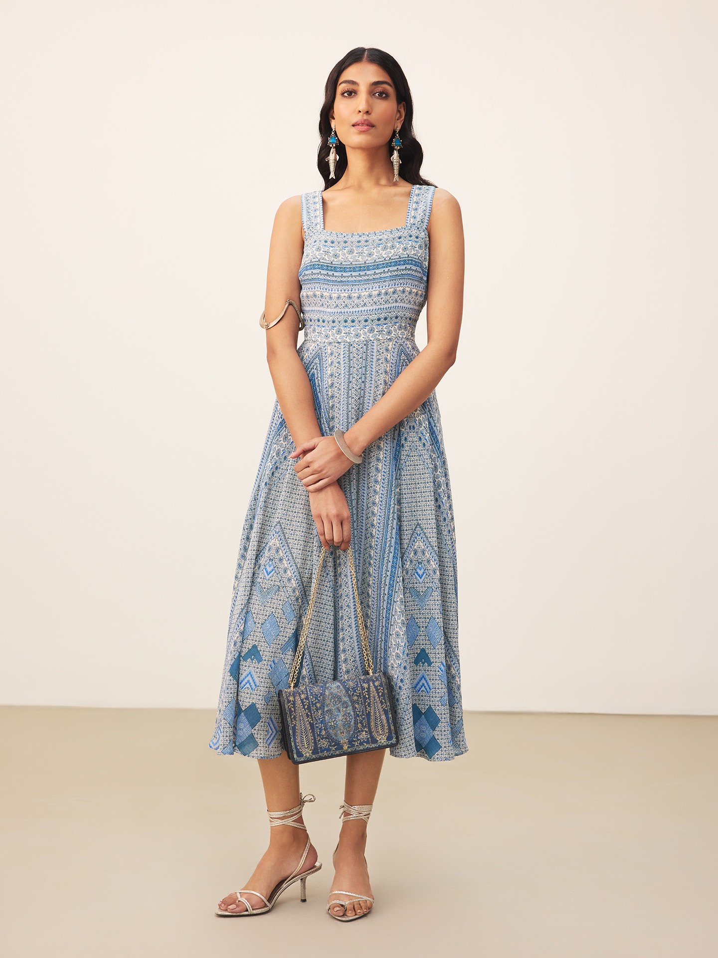 Blue Alifia Long Dress