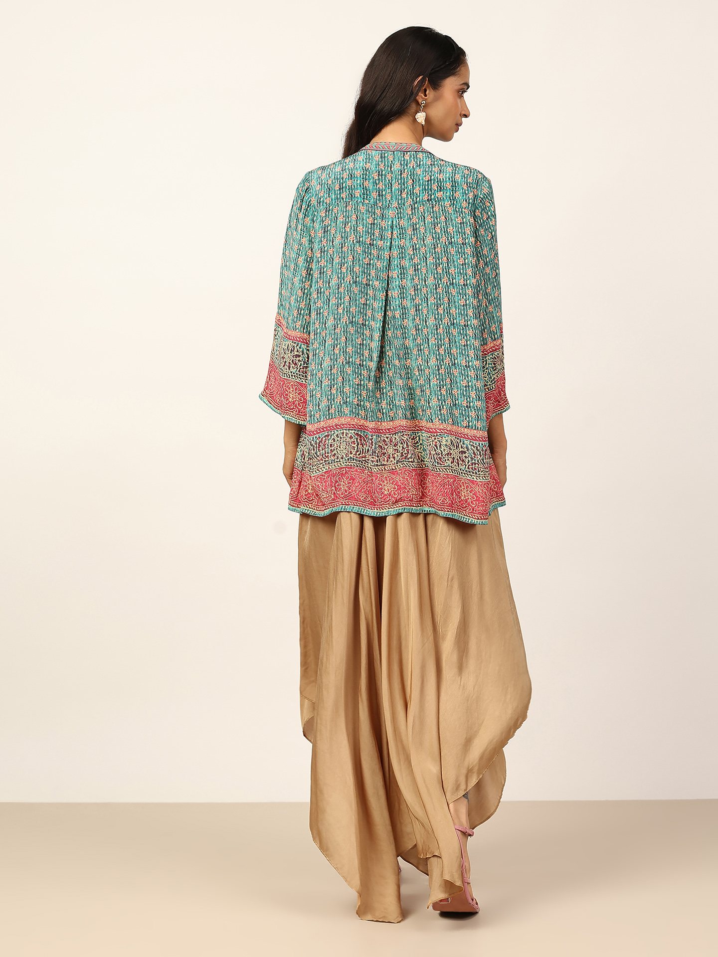 Teal Safflower Shirt