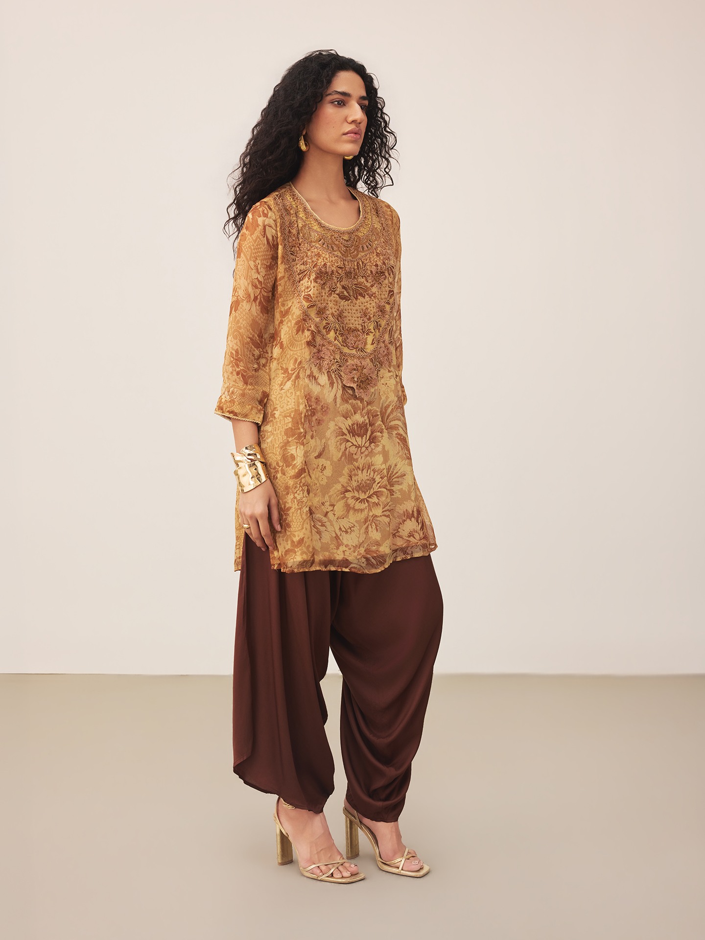 Brown Flowrence Kurti